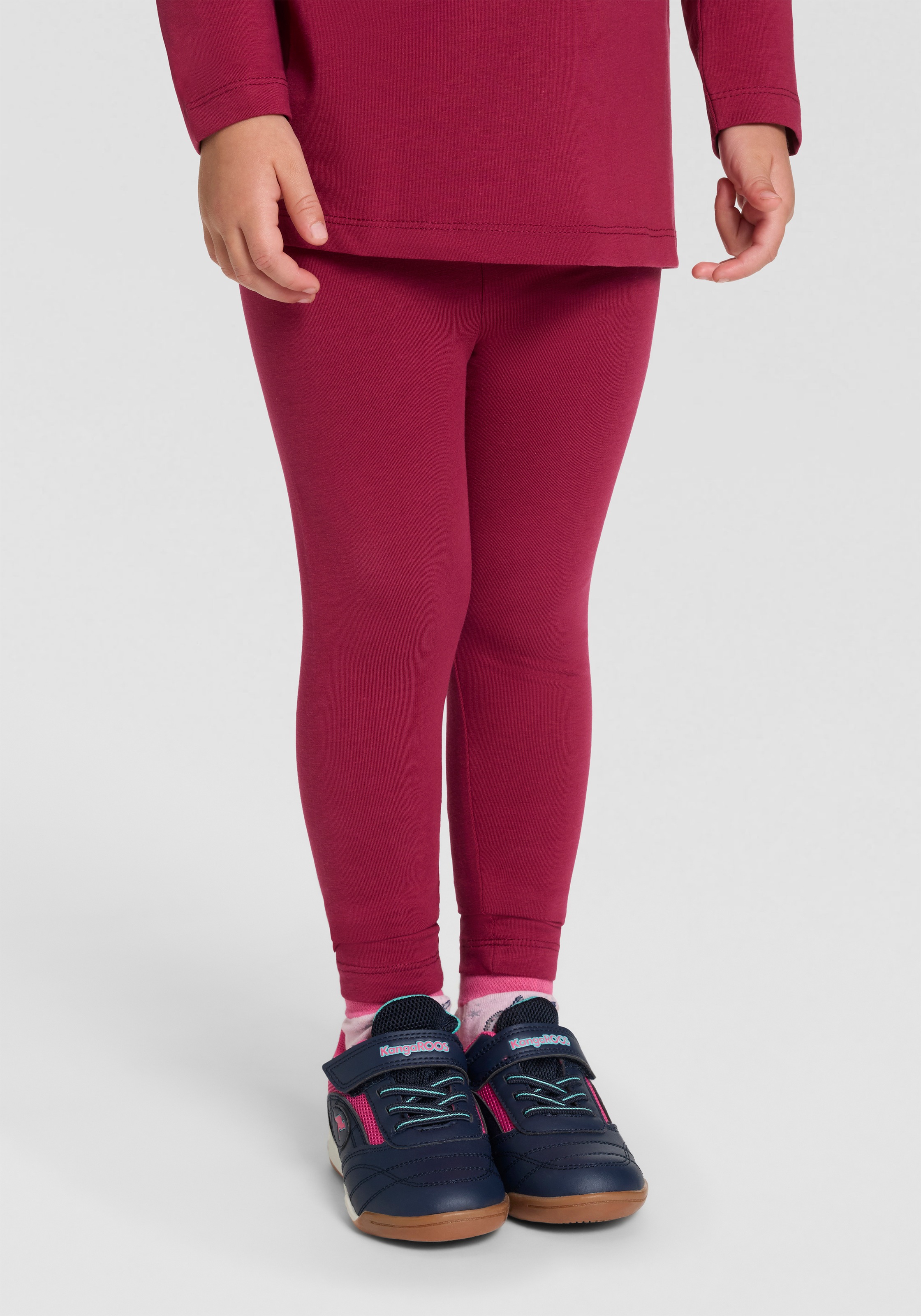 KIDSWORLD Leggings »2er Pack Uni + Herz-Drucken Leggings«, (2 tlg.), 2er Pack Leggings mit Herzen