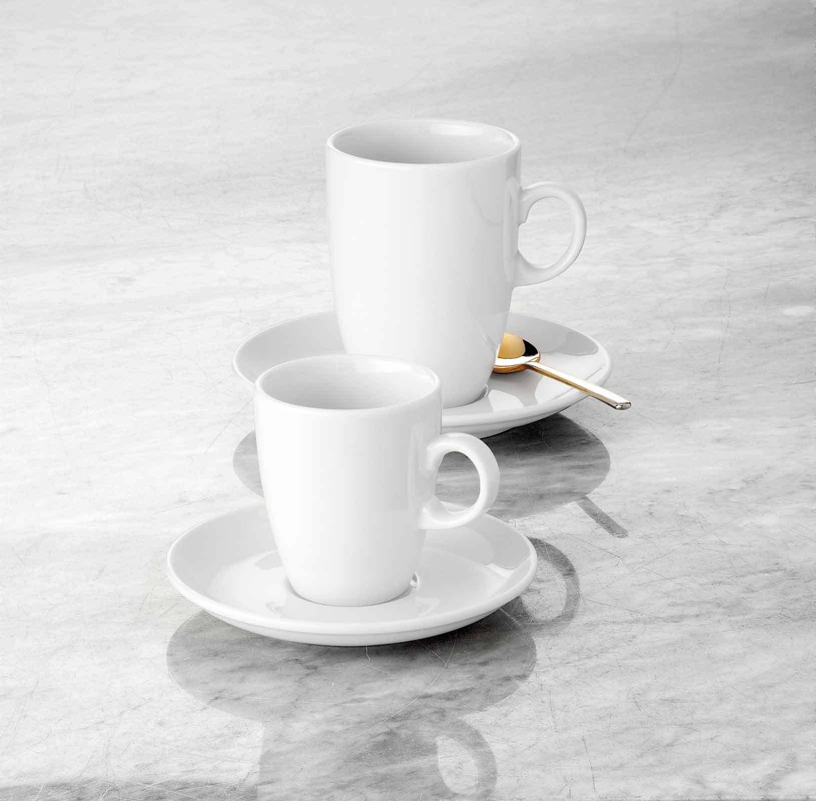 Seltmann Weiden Tasse »Cappuccinotasse mit Untertasse VIP. 230 ml weiß« Spülmaschinenfest, Mikrowellensicher, Ofenfest