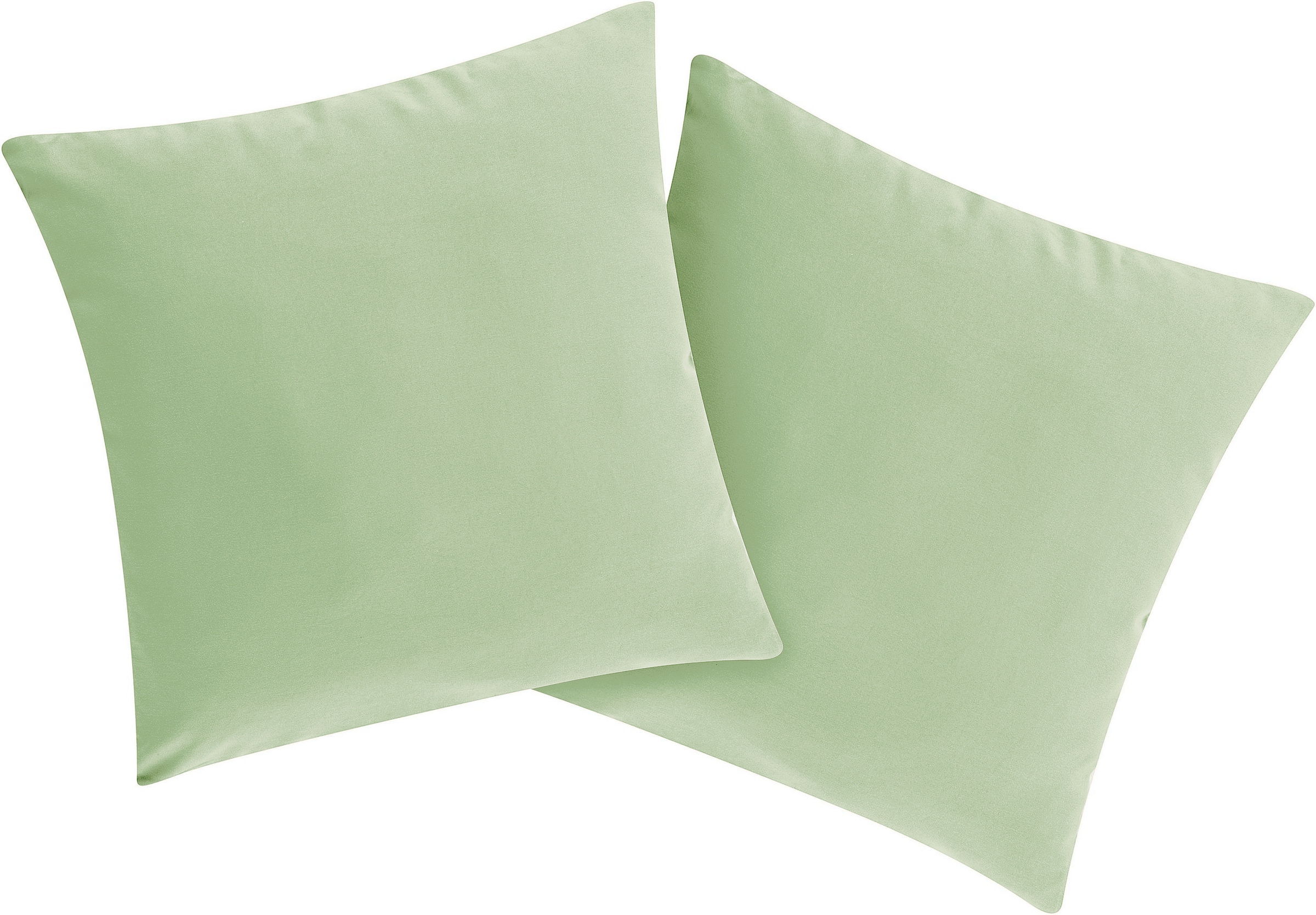 OTTO home Dekokissen »Raja« einfarbig, Kissenhüllen ohne Füllung , 40 x 40 cm, 2er-Set, Mikrofaser