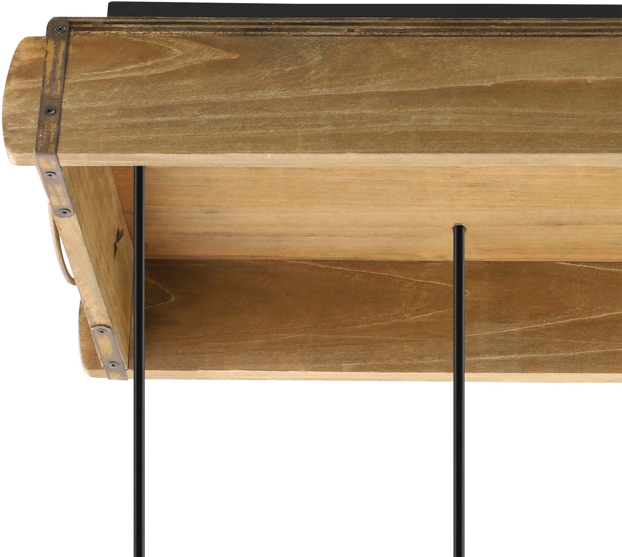 EGLO Hängeleuchte »WOOTTON«, Hängeleuchte in braun und schwarz aus Holz, Stahl - exkl. E27 - 40W