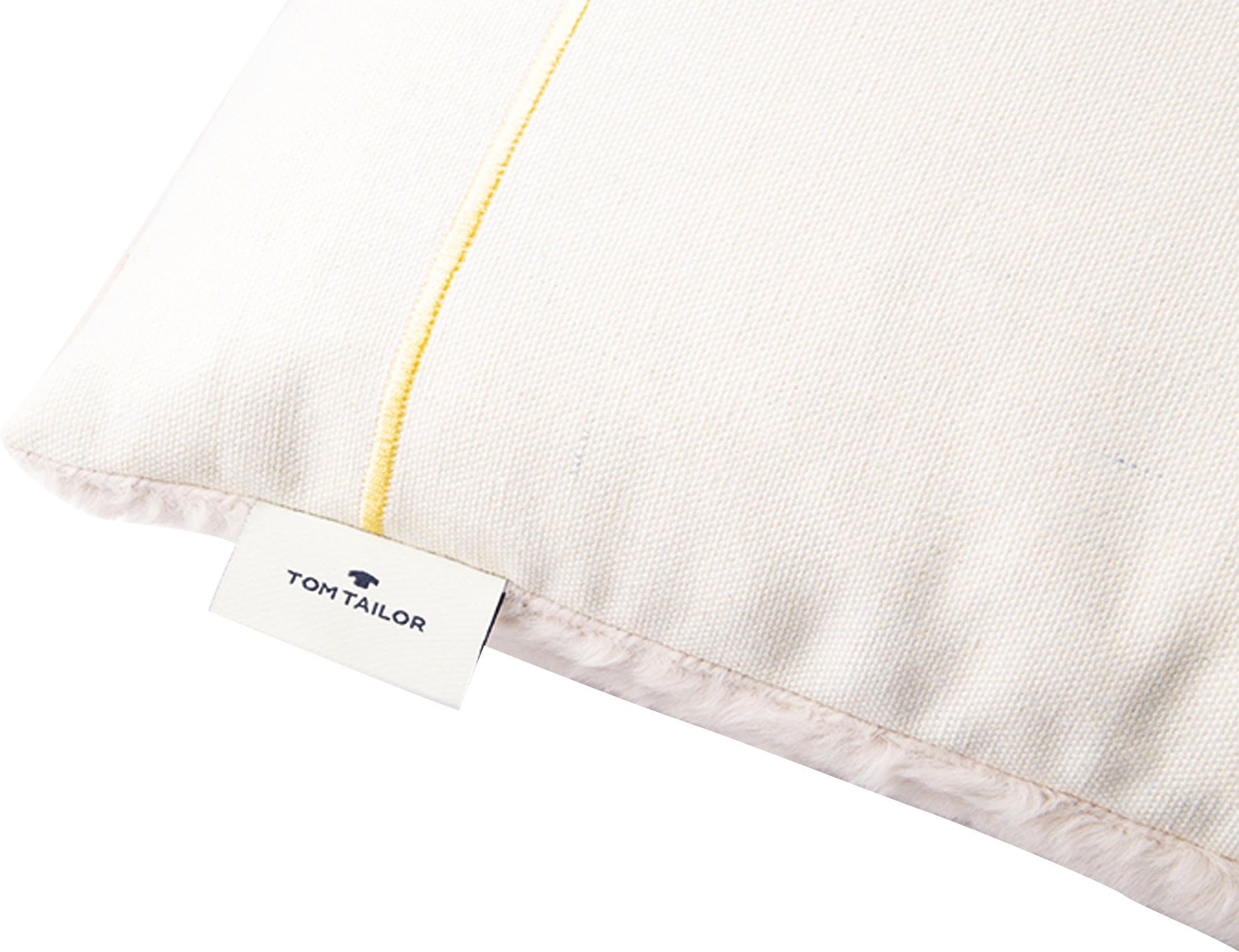 TOM TAILOR HOME Dekokissen »Fluffy Rabbit«, Hasensilhouette und Kunstfellapplikationen, Kissenhülle ohne Füllung
