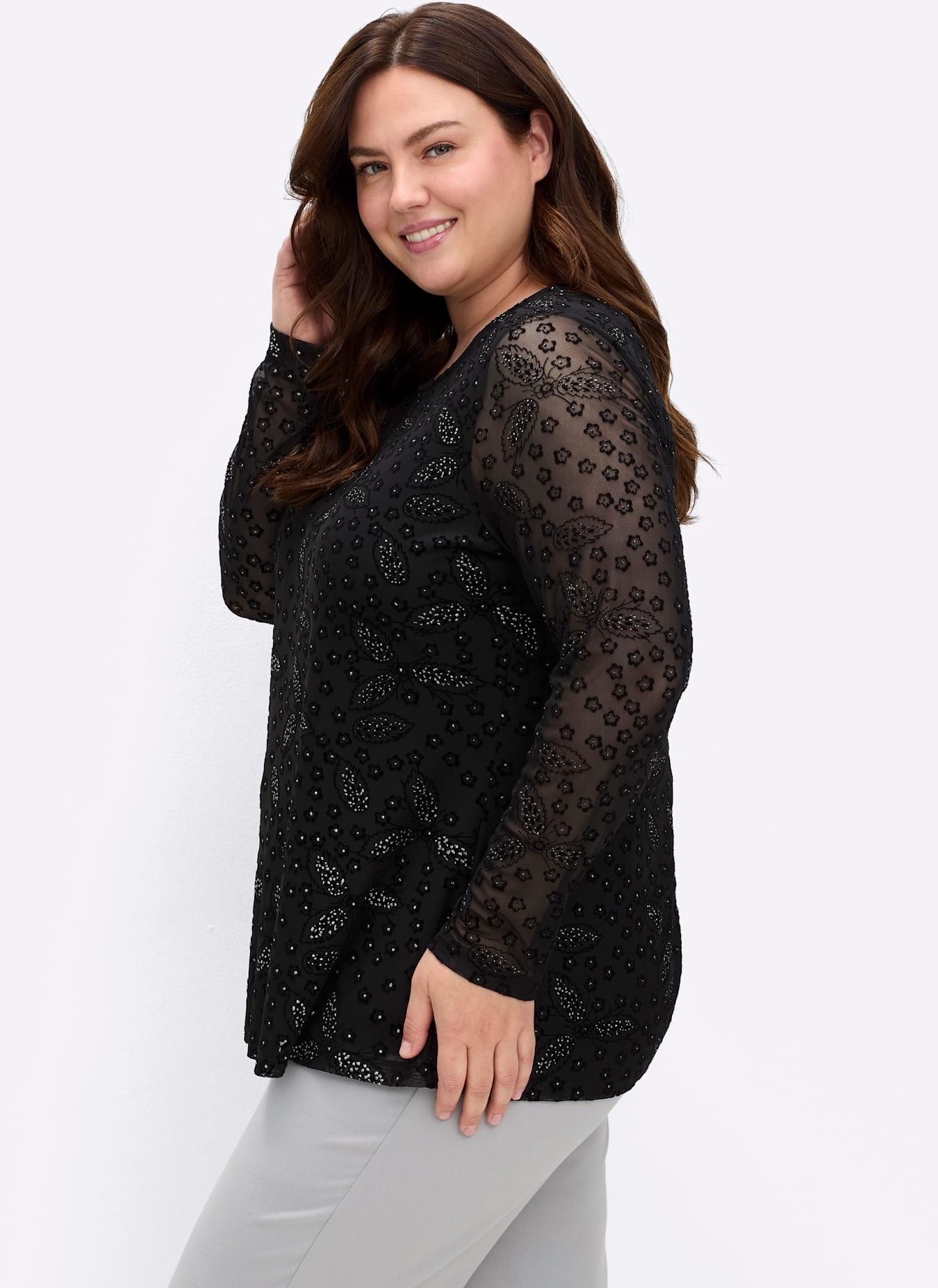 sheego by Joe Browns Langarmshirt »Shirt« 1 Stk. tlg.