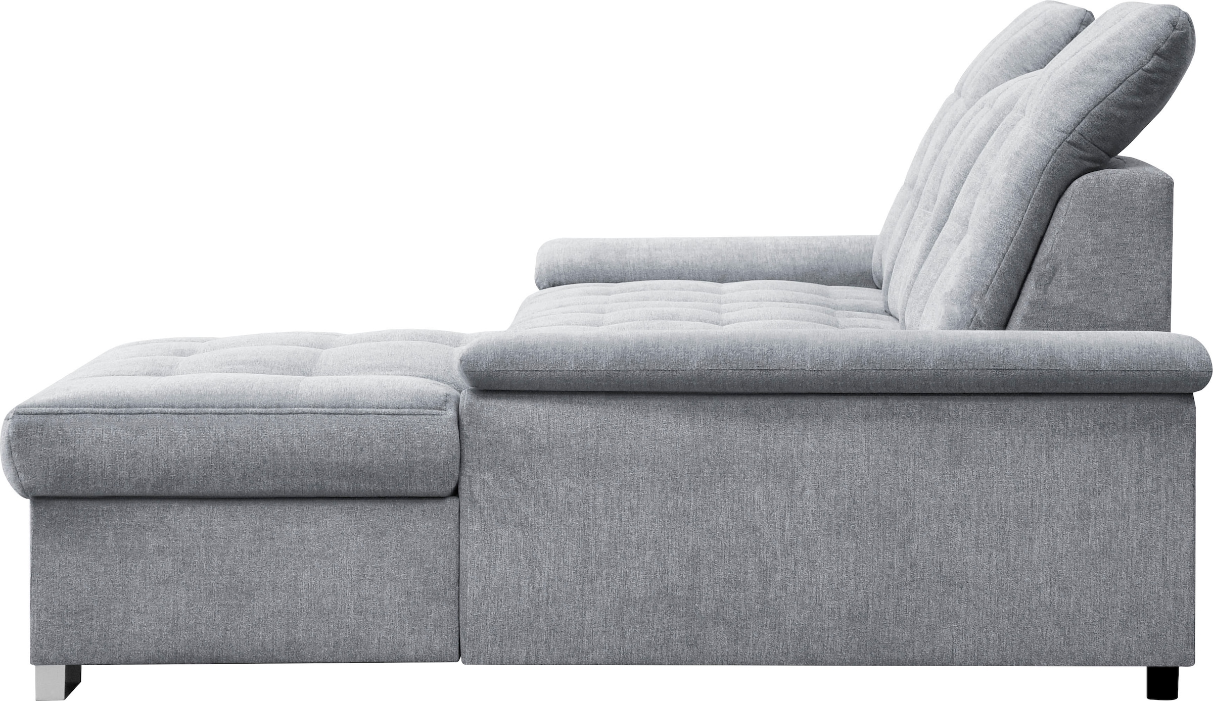 WERK2 Ecksofa Carmen, Sofa, Eckcouch mit Schlaffunktion, Bettkasten und Sitztiefenverstellung
