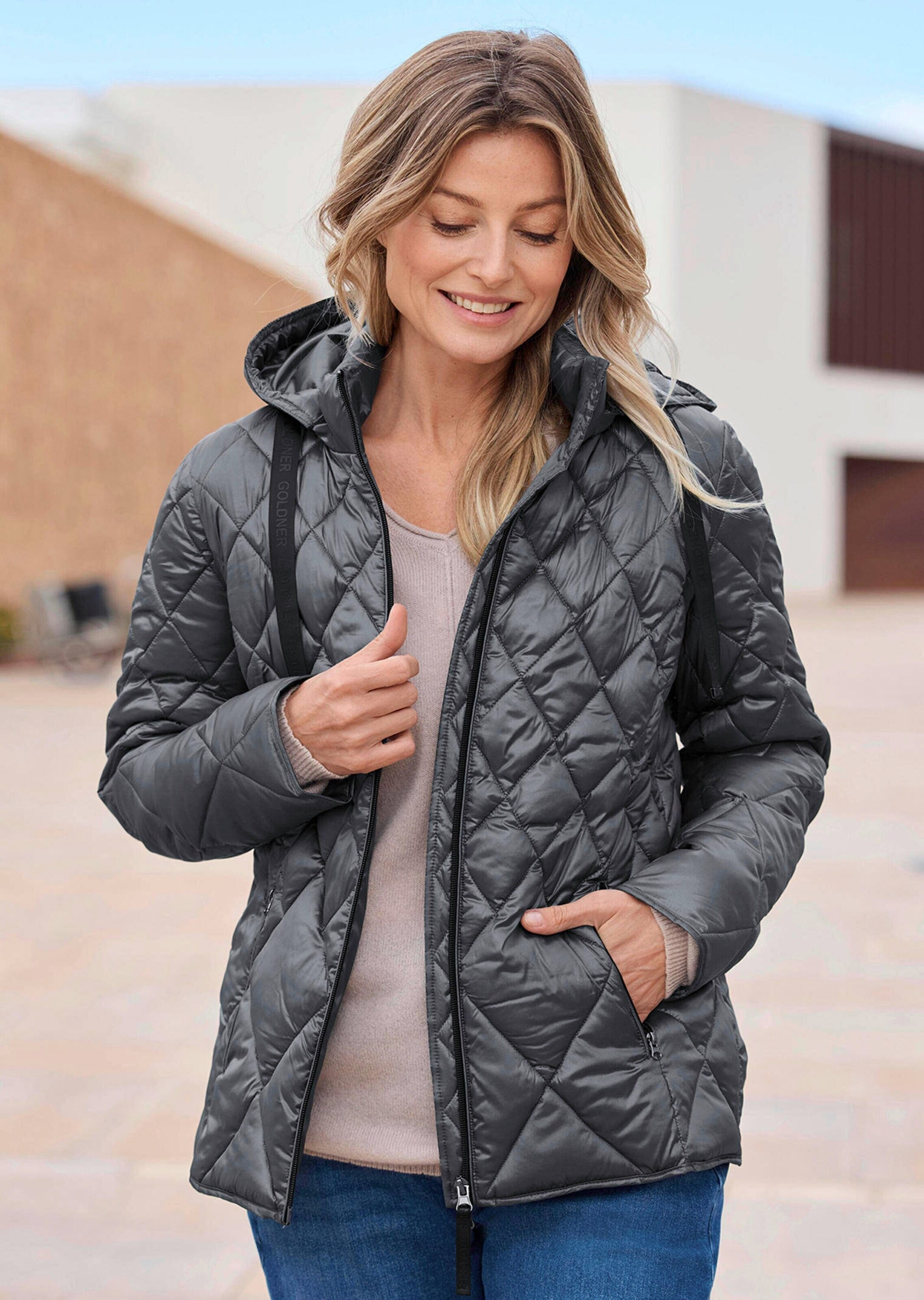 GOLDNER Kurzjacke »Steppjacke mit Rautenmuster« Besonderer Diamant-Stepp