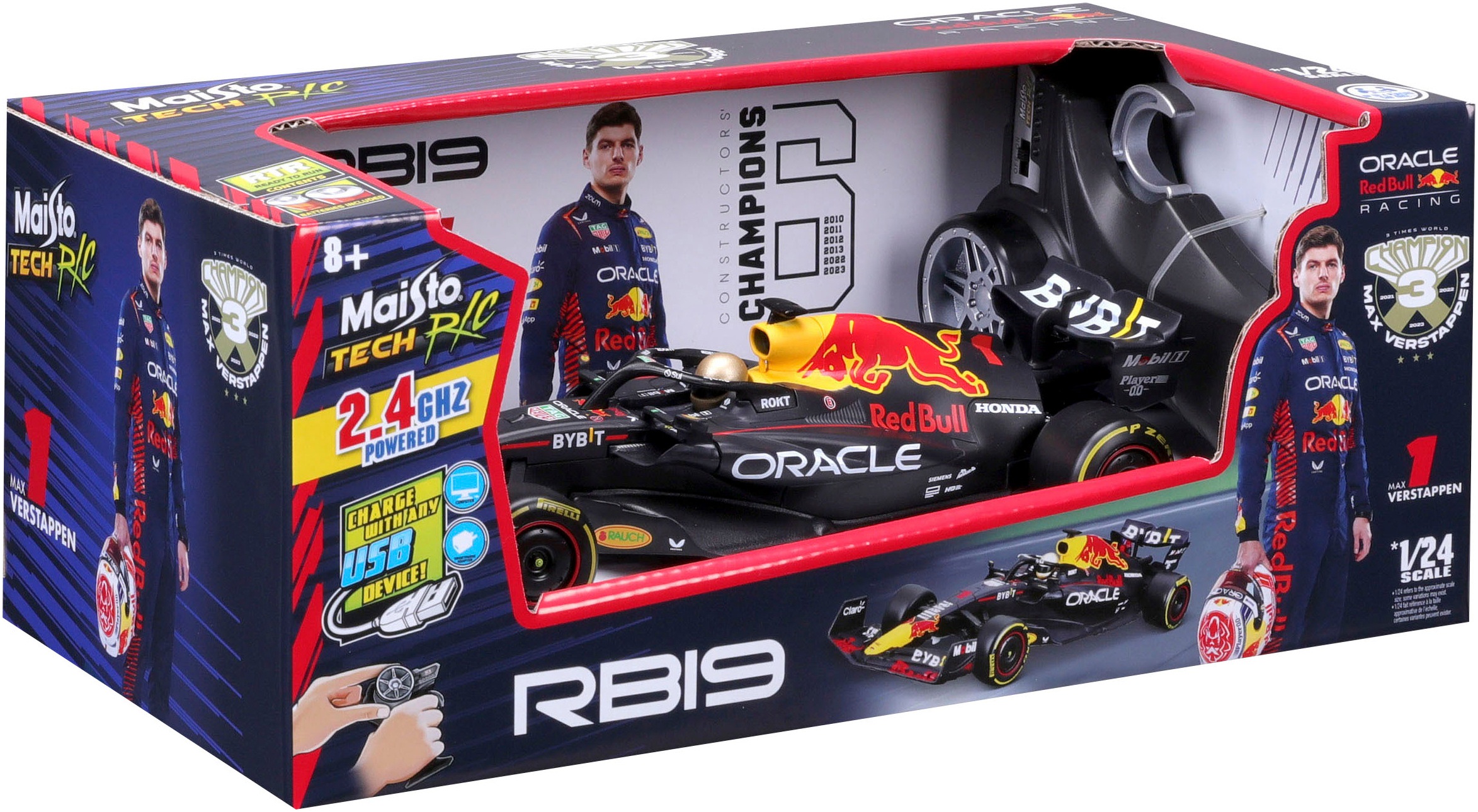 Maisto® RC-Auto »Premium Red Bull RB19 '23 2,4 GHz«, inklusive USB-Kabel