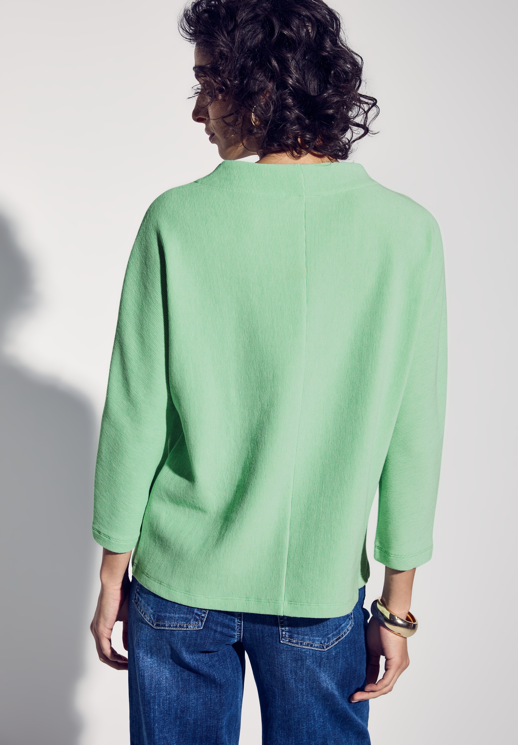 STREET ONE 3/4-Arm-Shirt, 3/4 Arm mit feiner Struktur