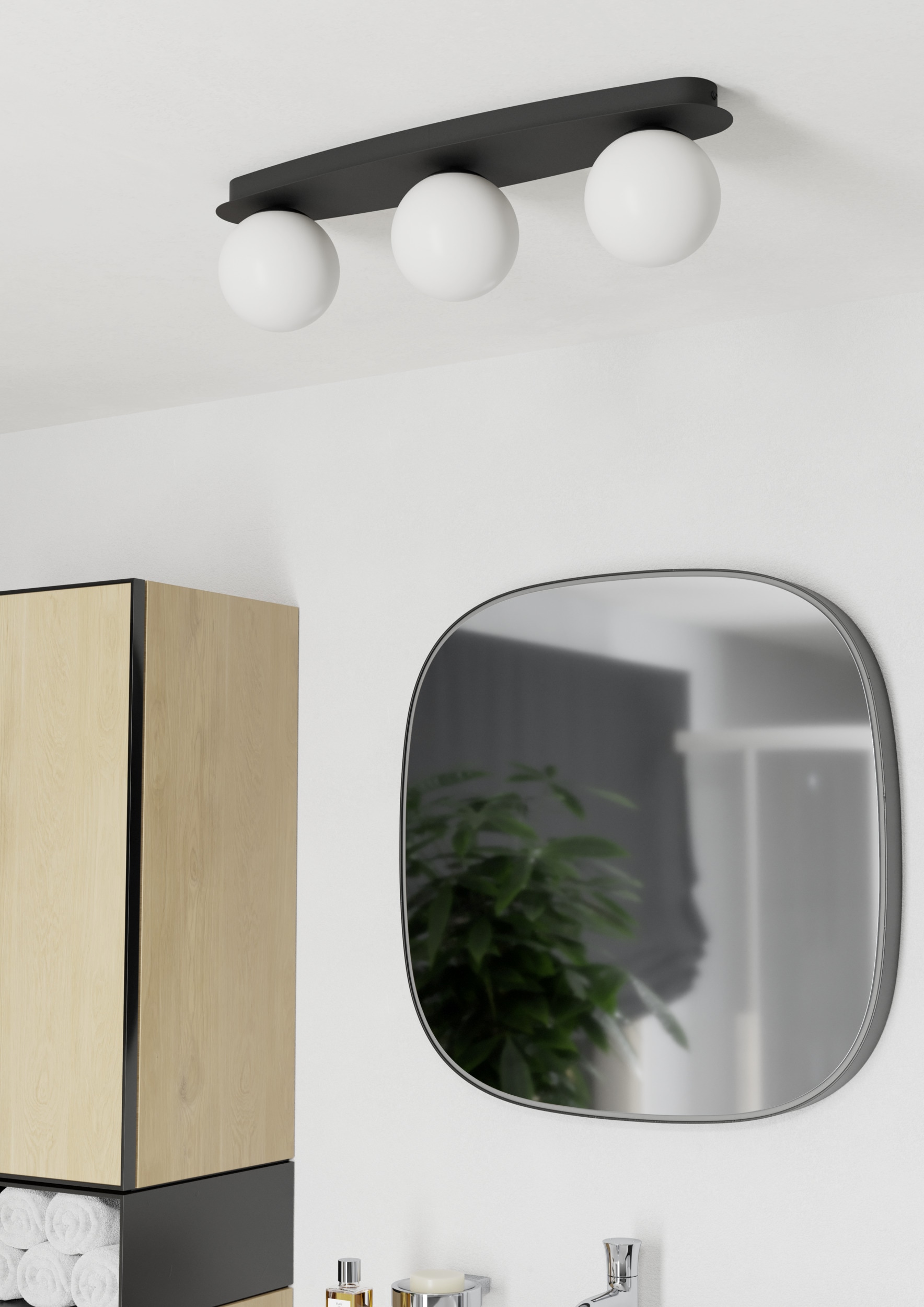 EGLO Deckenleuchte »CASTROVIDO Wand- / Deckenlampe - Stahl - G9 - 3X4,2W - IP44« G9 1 Stk. Wohzimmerlampe, Esszimmerlampe, Flur, Schlafzimmer, L58 x B13 x H16 cm