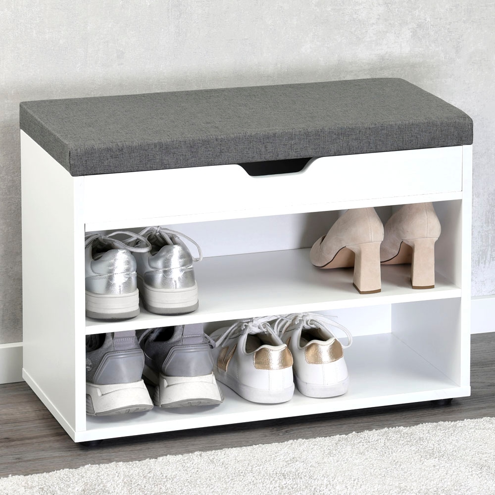 KESPER® Schuhschrank »KESPER Schuhschrank mit Sitzkissen, FSC« mit Klappe / zusätzliches Stauraumfach