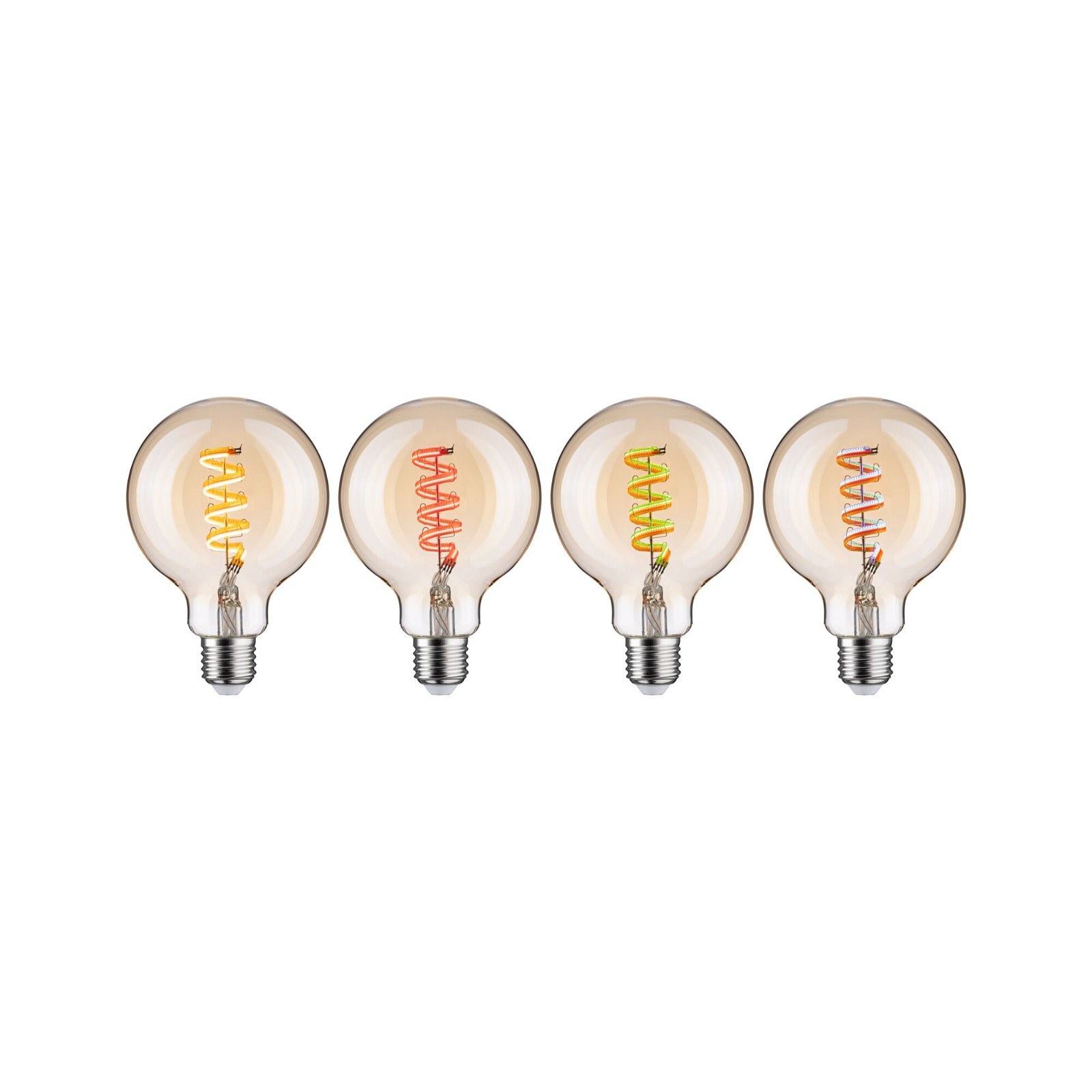 Paulmann LED-Leuchtmittel »Smart Filament 3er-Pack G95 470lm 2200K-6500K gold 230V«, 1 St., Tageslichtweiß