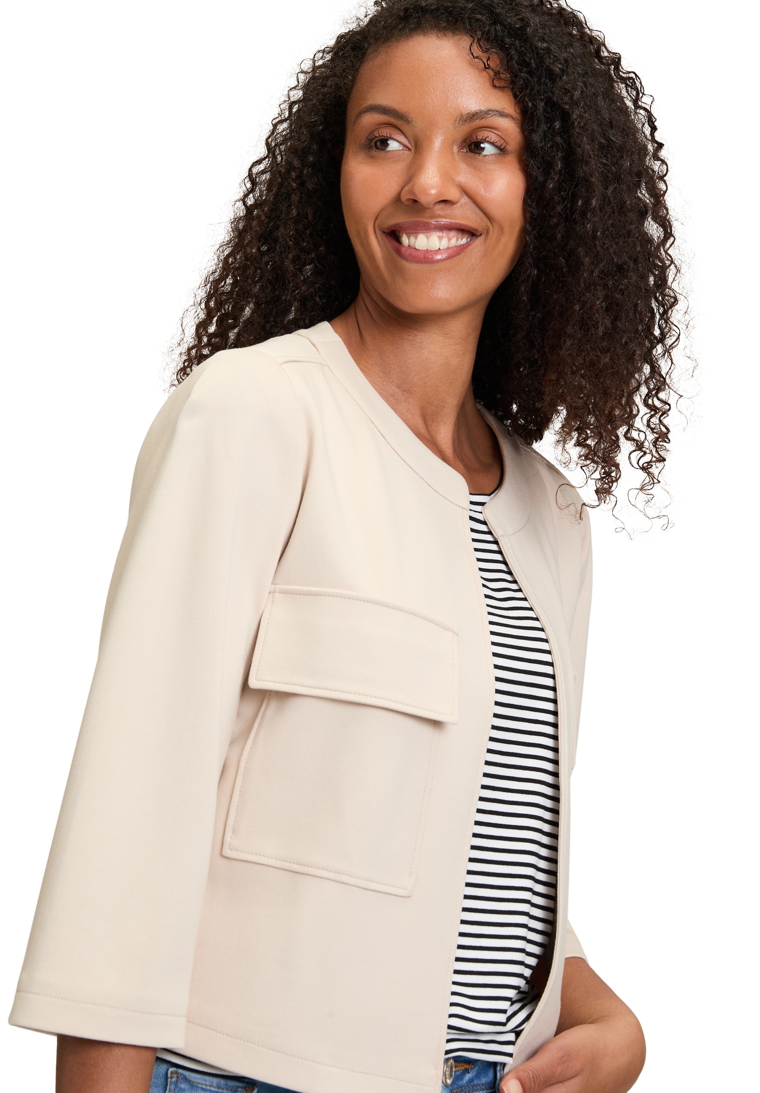 Betty&Co Jackenblazer »Casual-Jacke mit Taschen«