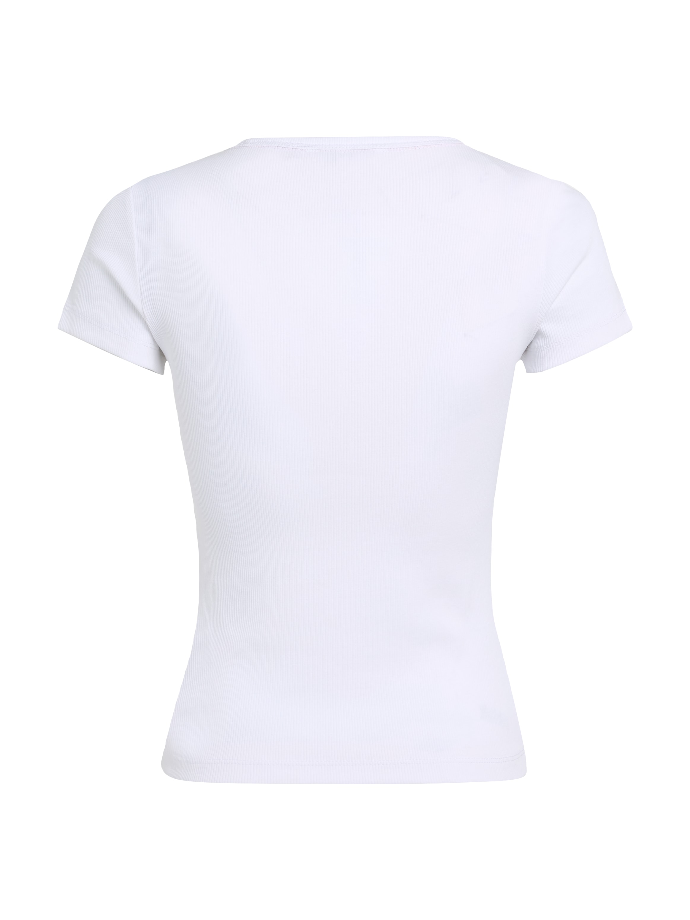 Tommy Jeans T-Shirt »TJW SLIM BADGE RIB TEE«, in Rippoptik