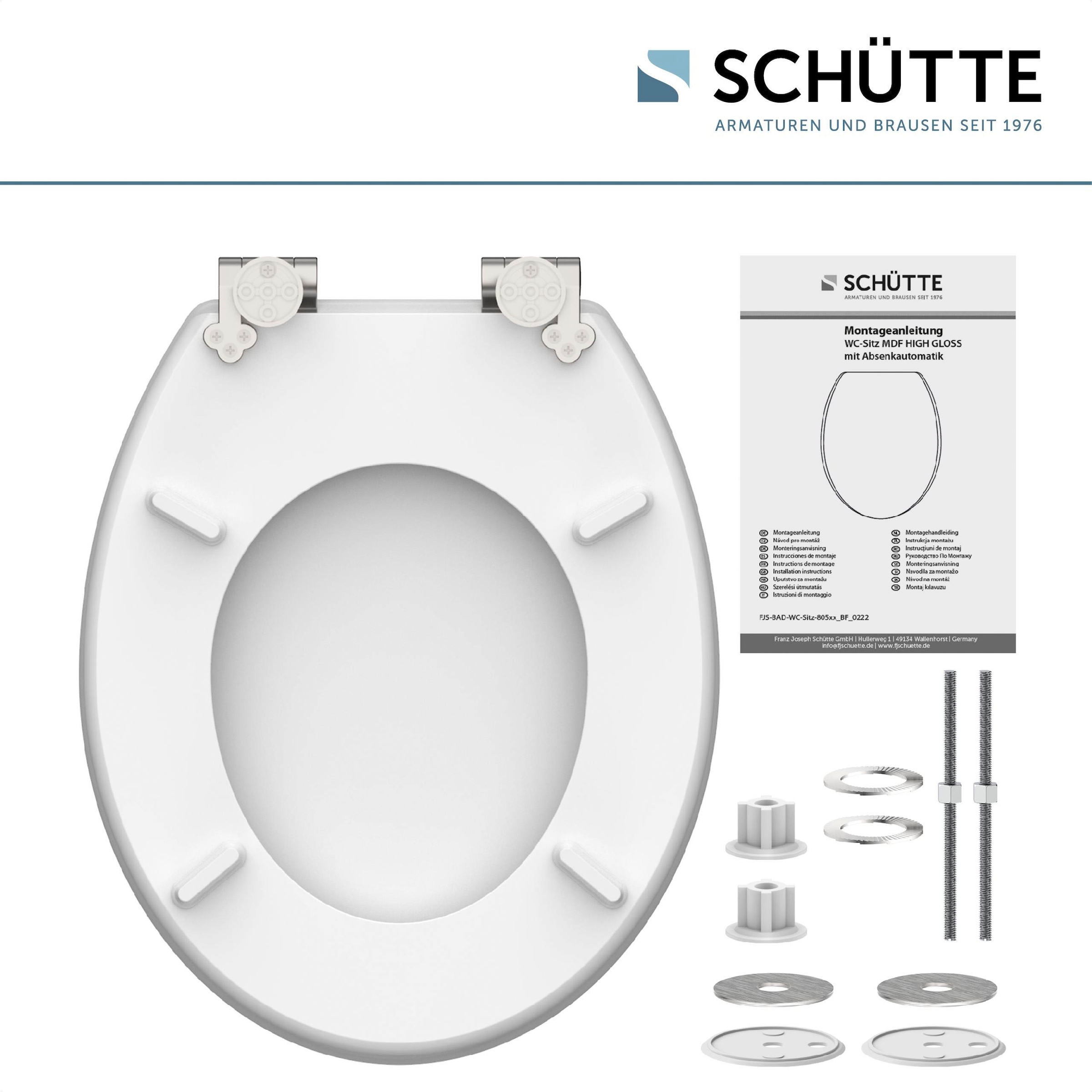 Schütte WC-Sitz »Asia«, High Gloss mit MDF Holzkern, mit Absenkautomatik