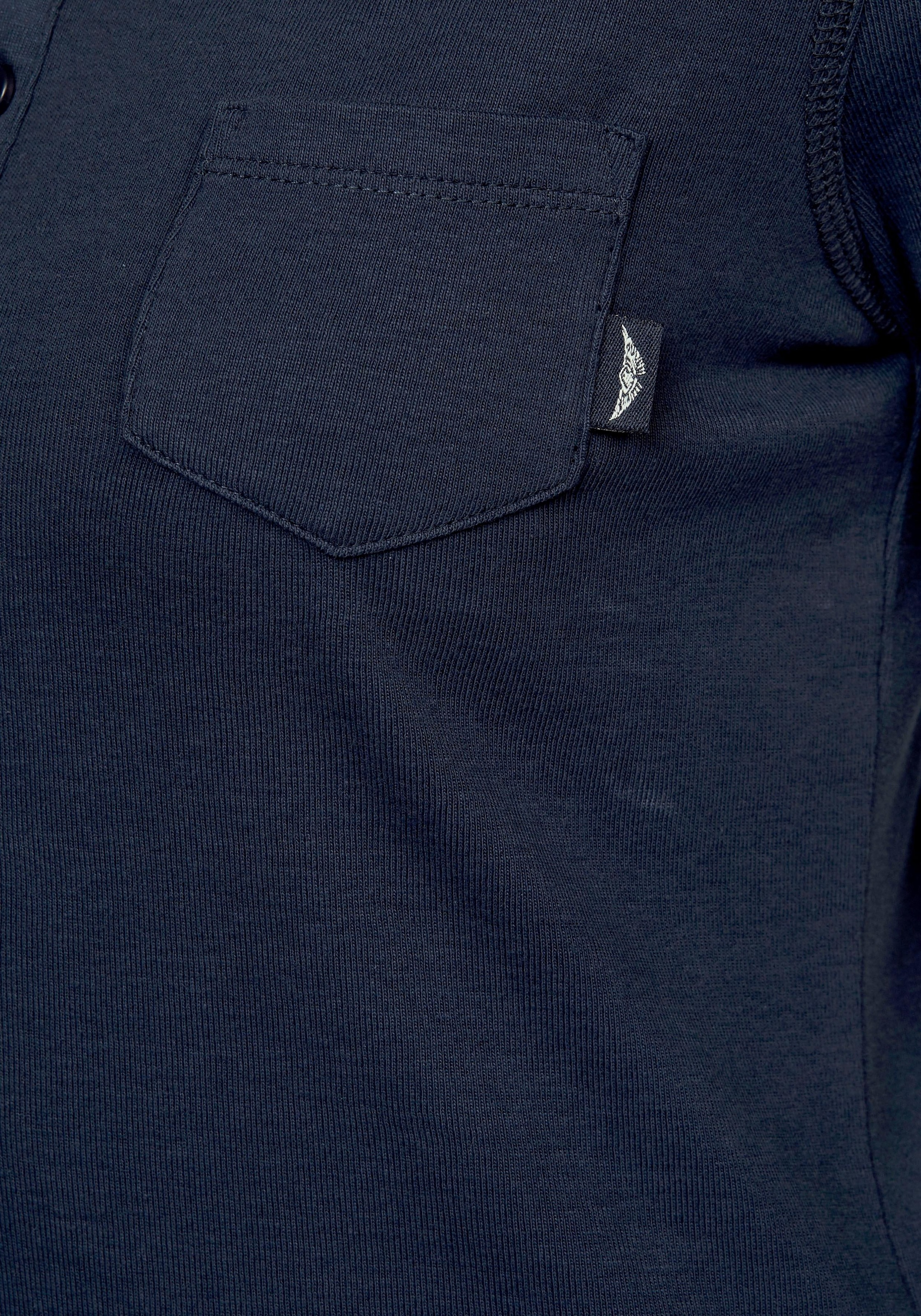 Arizona Langarmshirt, sehr figurbetonter Schnitt, unifarben, Rundhalsausschnitt