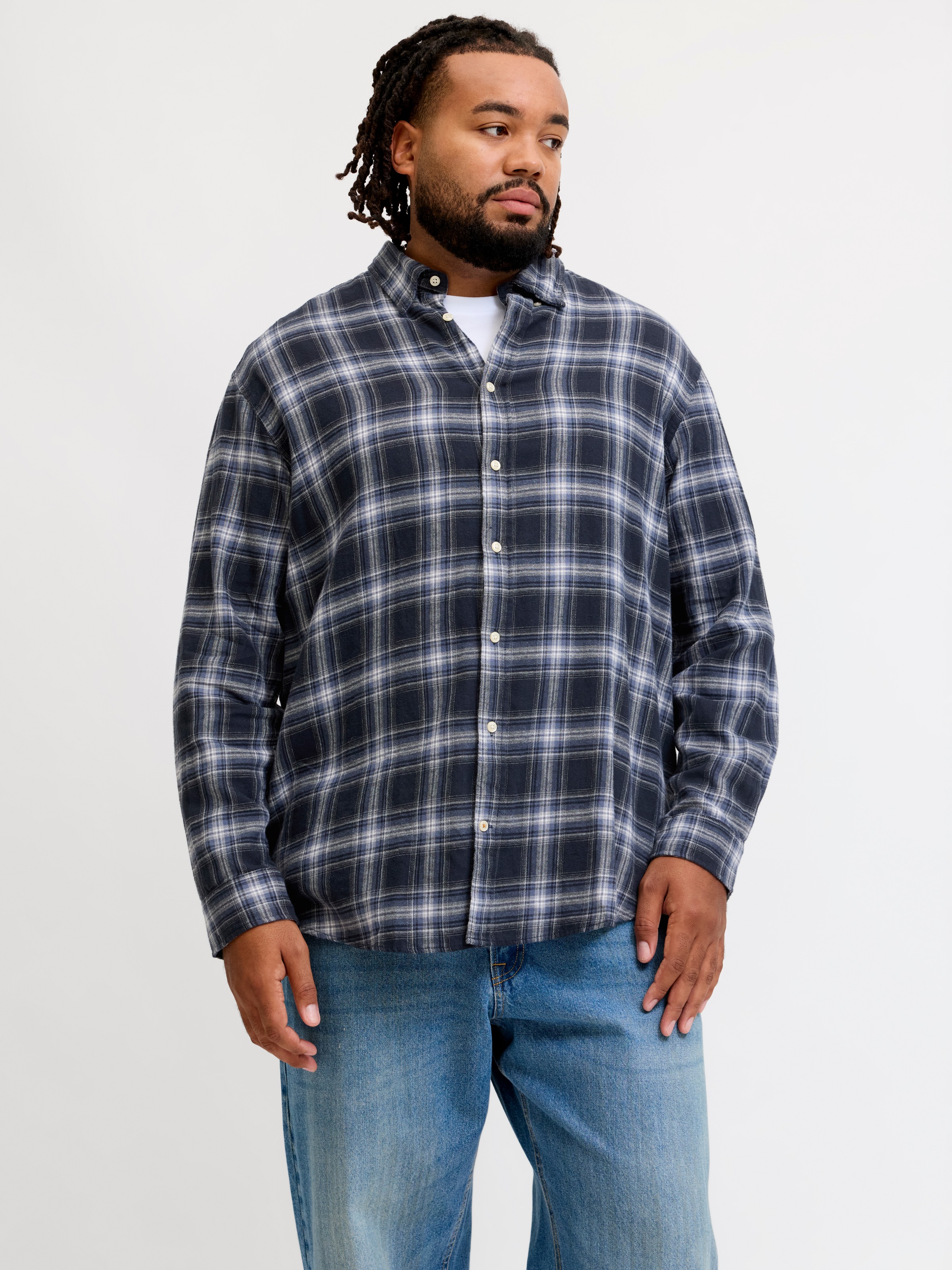 Jack & Jones PlusSize Langarmhemd »JJEFIELD CHECK SHIRT LS SN PLS« Baumwolle, relaxed fit