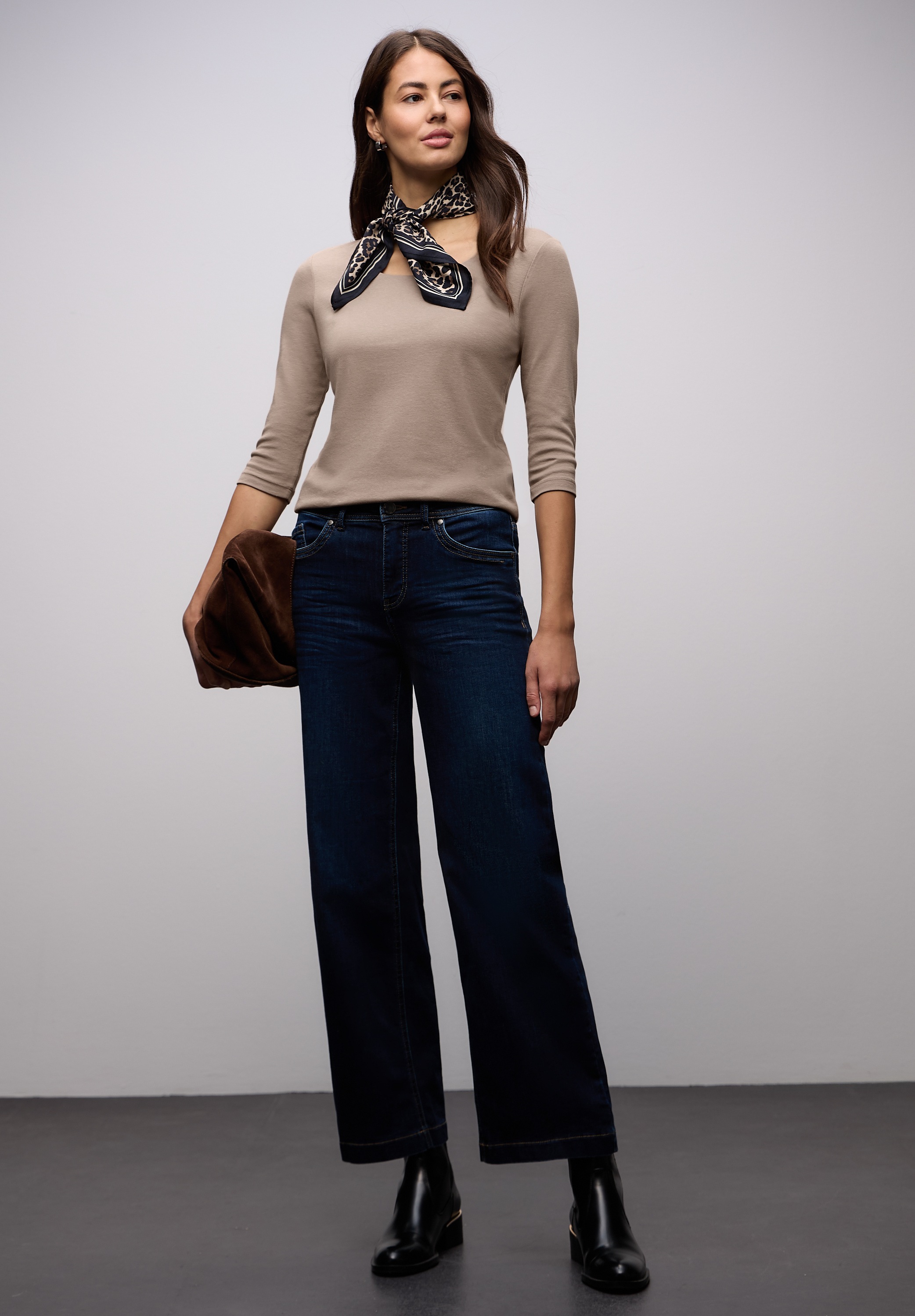 STREET ONE 3/4-Arm-Shirt »Style Pania« im Basic-Style, mit Rundhals