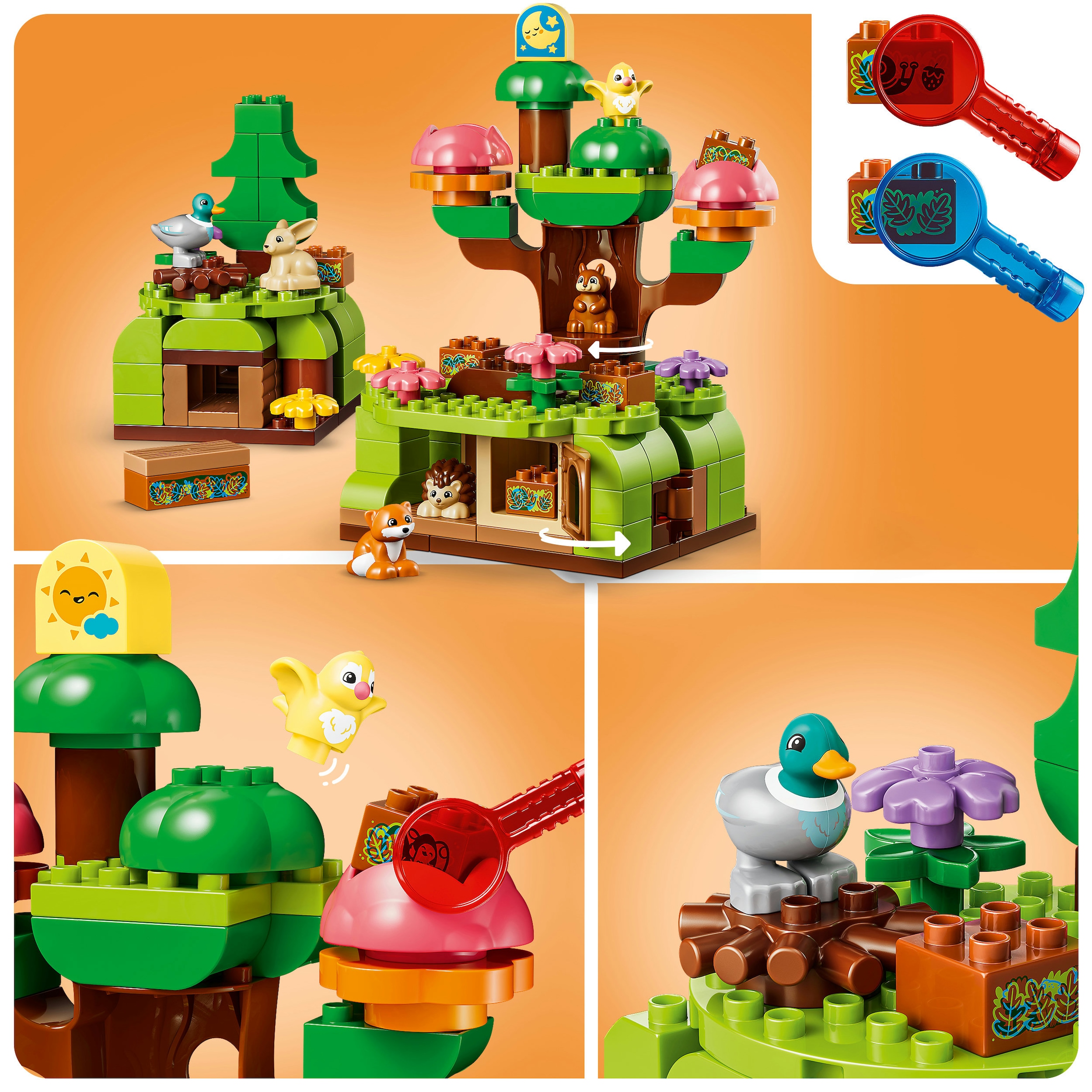 LEGO® Konstruktionsspielsteine »Wald mit wilden Tieren (10480), LEGO DUPLO Town« Made in Europe