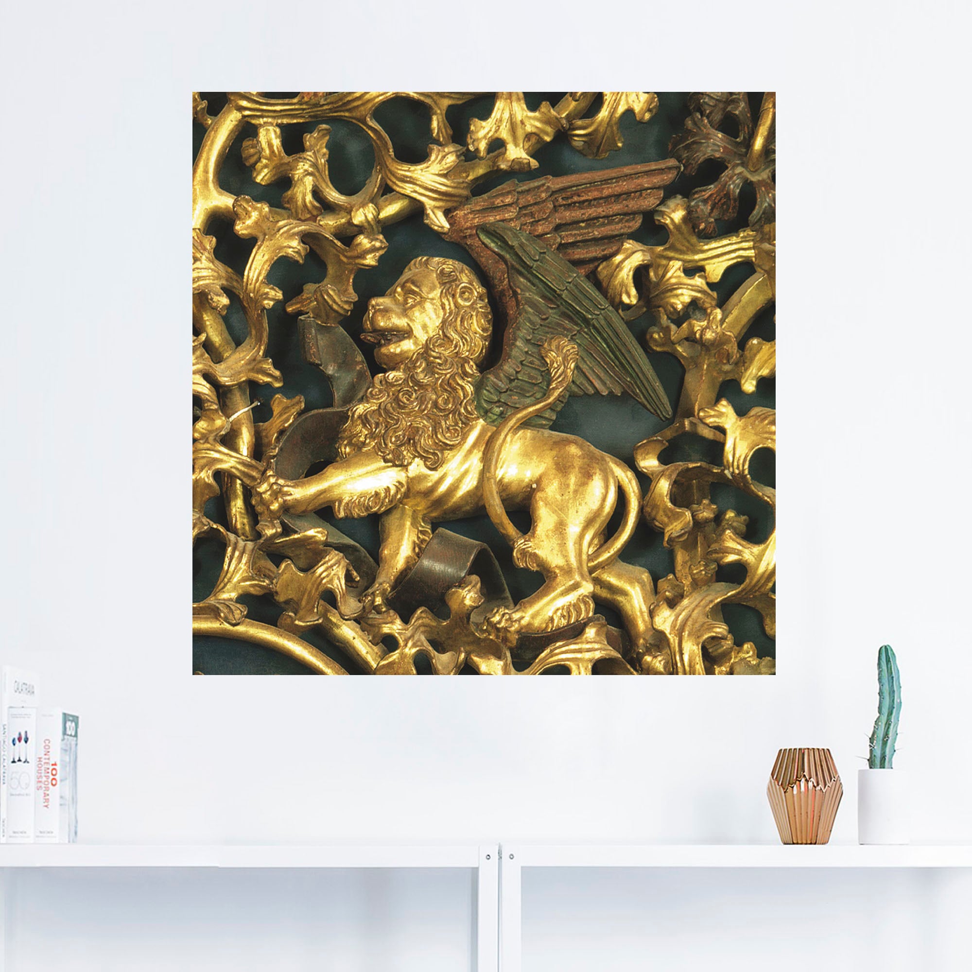 Artland Wandbild »Isenheimer Altar, Detail: Löwe«, Wildtiere, (1 St.), als Leinwandbild, Wandaufkleber oder Poster in versch. Größen
