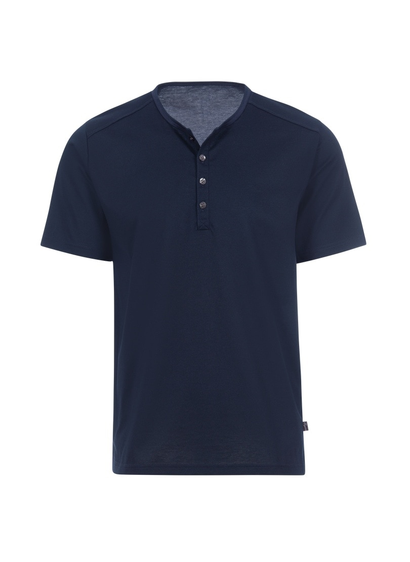 Trigema T-Shirt »TRIGEMA T-Shirt mit Knopfleiste DELUXE Baumwolle«, (1 tlg.)