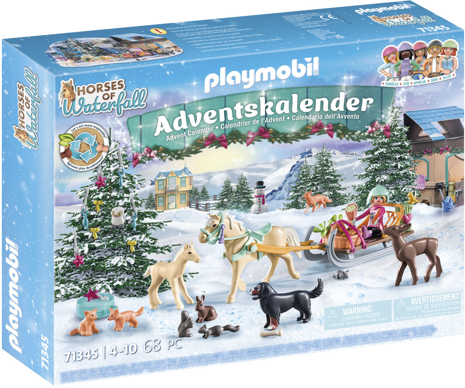 Adventskalender »Spielzeug, Spielbausteine, Pferde: Schlittenfahrt (71345)«, ab 4...
