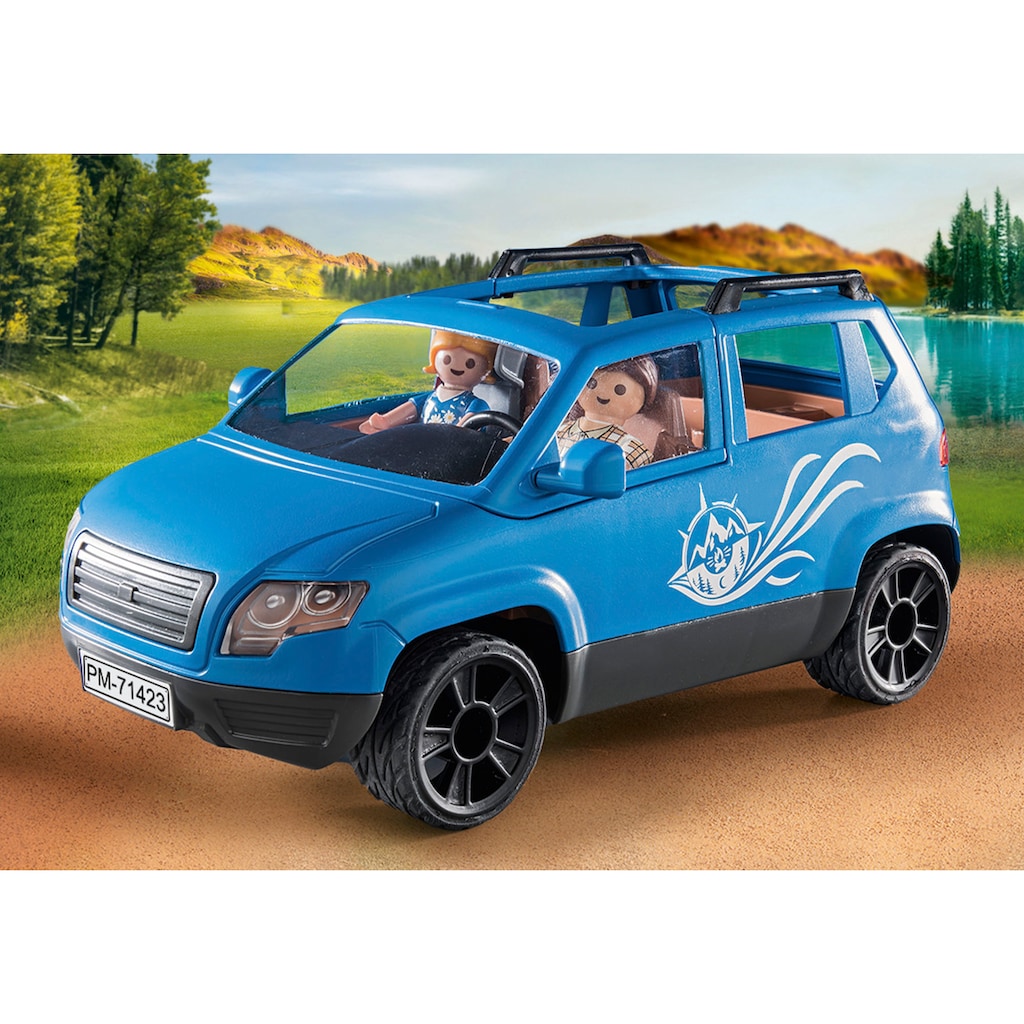Playmobil® Konstruktions-Spielset »Wohnwagen mit Auto (71423), Family & Fun«, (128 St.)