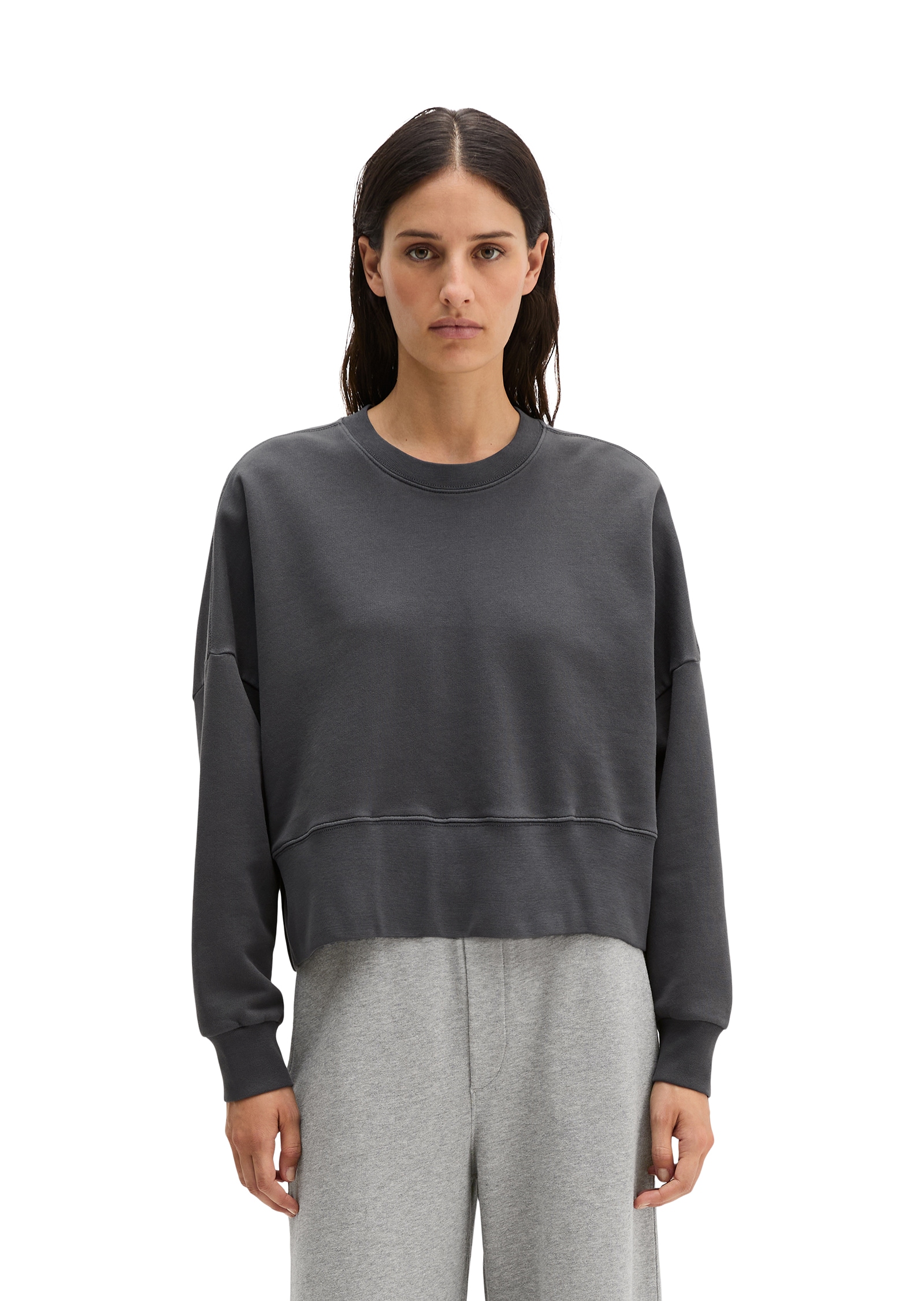 Marc O'Polo Sweatshirt , relaxed fit mit recycelter Baumwolle, cropped, großer Back-Print
