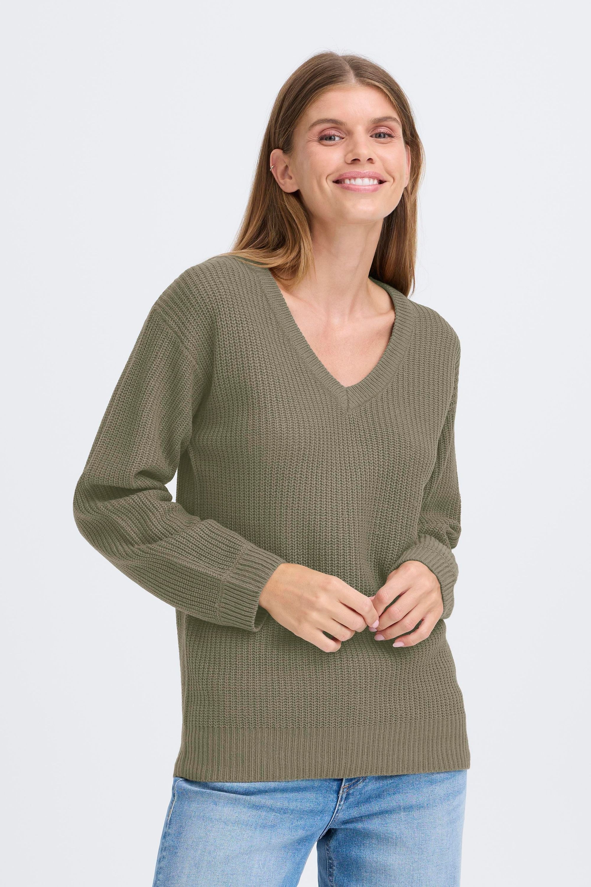 OXMO Strickfleece-Pullover »Strickpullover OXISANDIE LS«