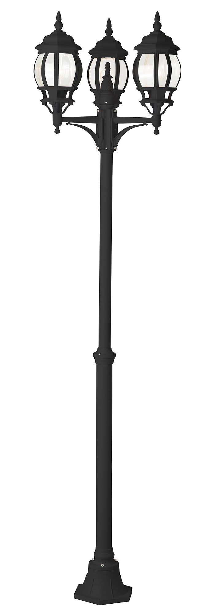 Brilliant Außen-Stehlampe »Istria«, 3 flammig-flammig, 235 cm Höhe, Ø 52 cm,  3 x E27, IP23, Alu-Druckguss/Glas, schwarz im OTTO Online Shop