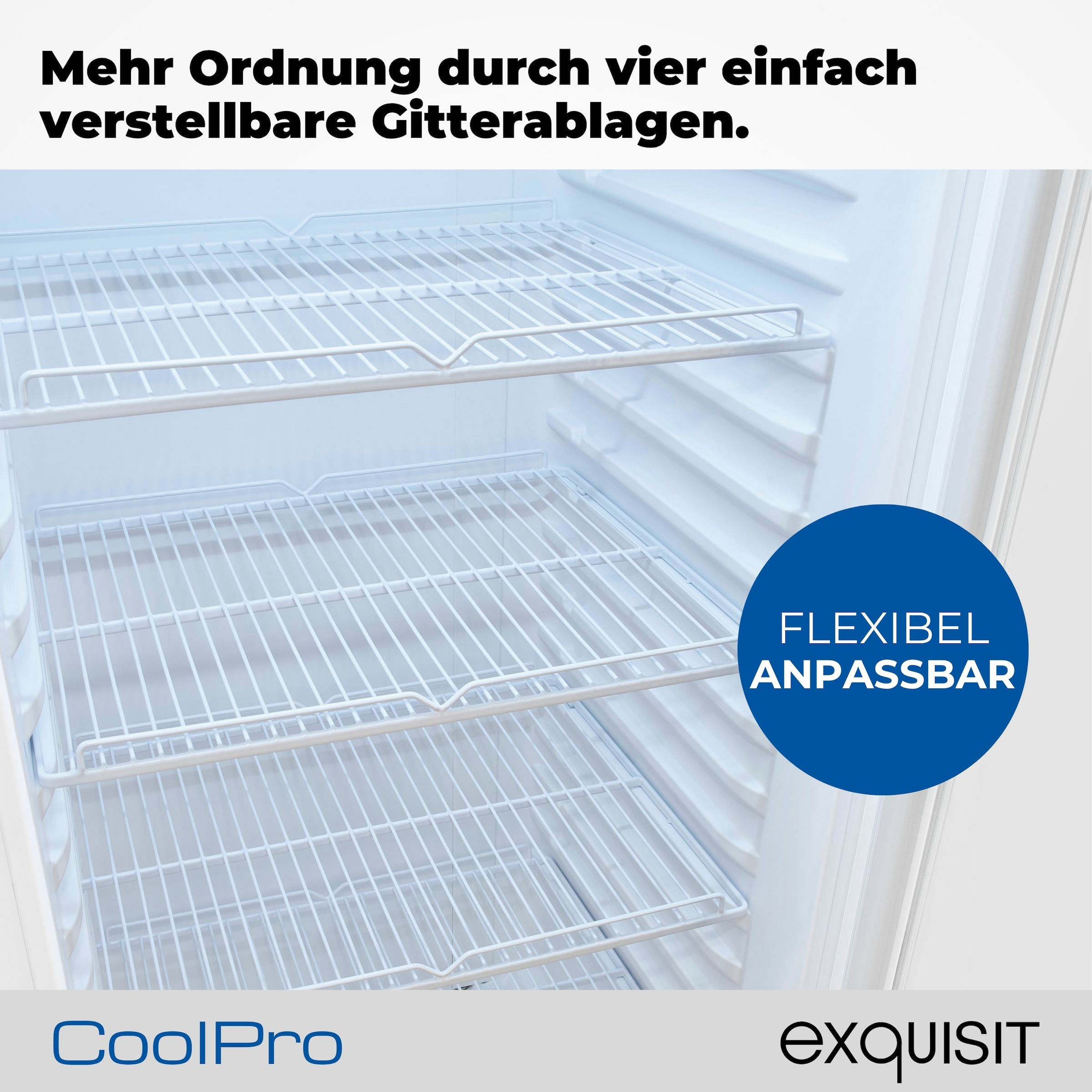 exquisit Getränkekühlschrank GKS220-GT-431D weiss »GKS220-GT-431D weiss« 152,5 cm hoch 54 cm breit Alles auf einen Blick dank Isolierglastür und übersichtliche Lagerung