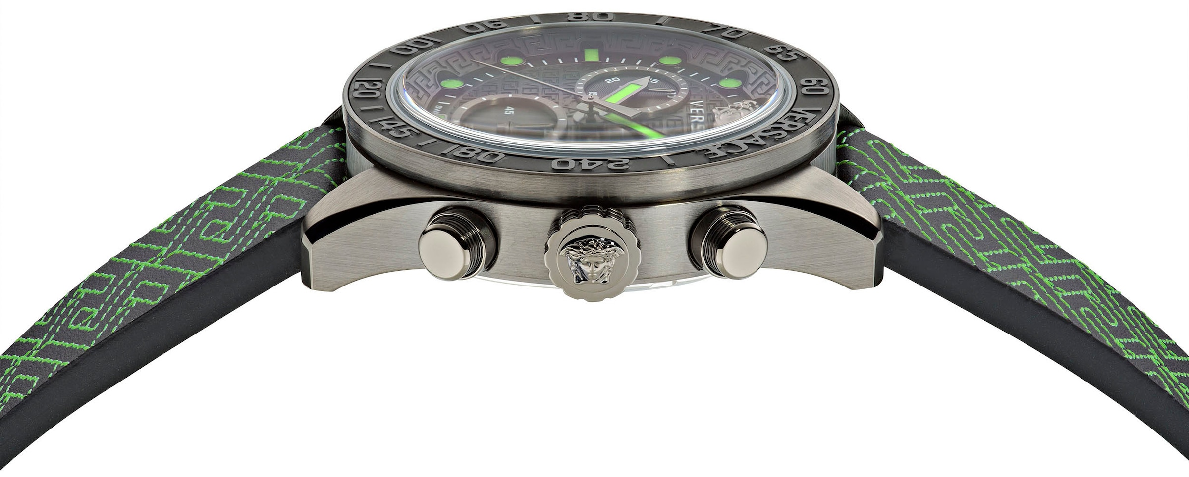 Versace Chronograph »GRECA DOME CHRONO, VE6K00223«, Quarzuhr, Herrenuhr, Datum, Saphirglas, Stoppfunktion, Swiss Made