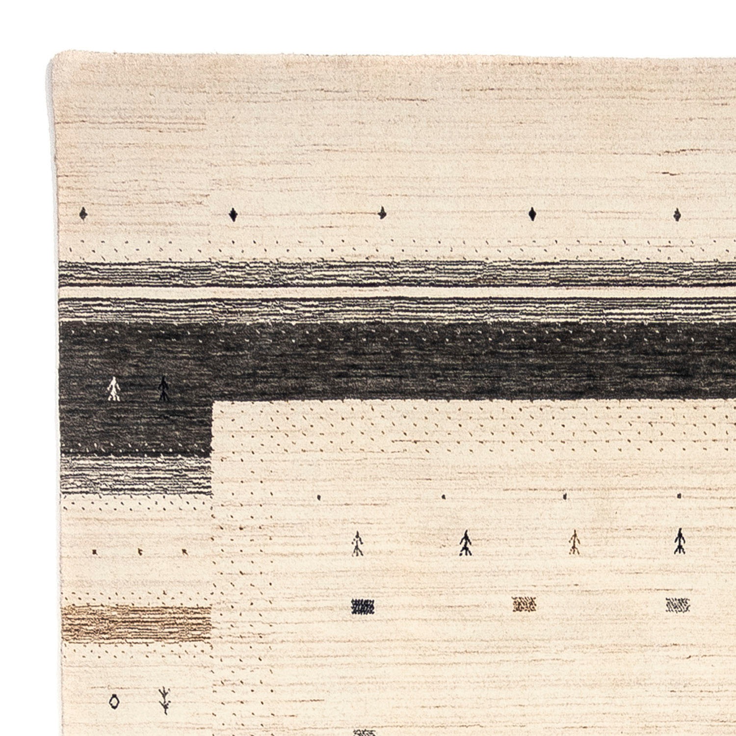 morgenland Wollteppich »Loribaft Minimal Beige 304 x 201 cm«, rechteckig, Unikat mit Zertifikat
