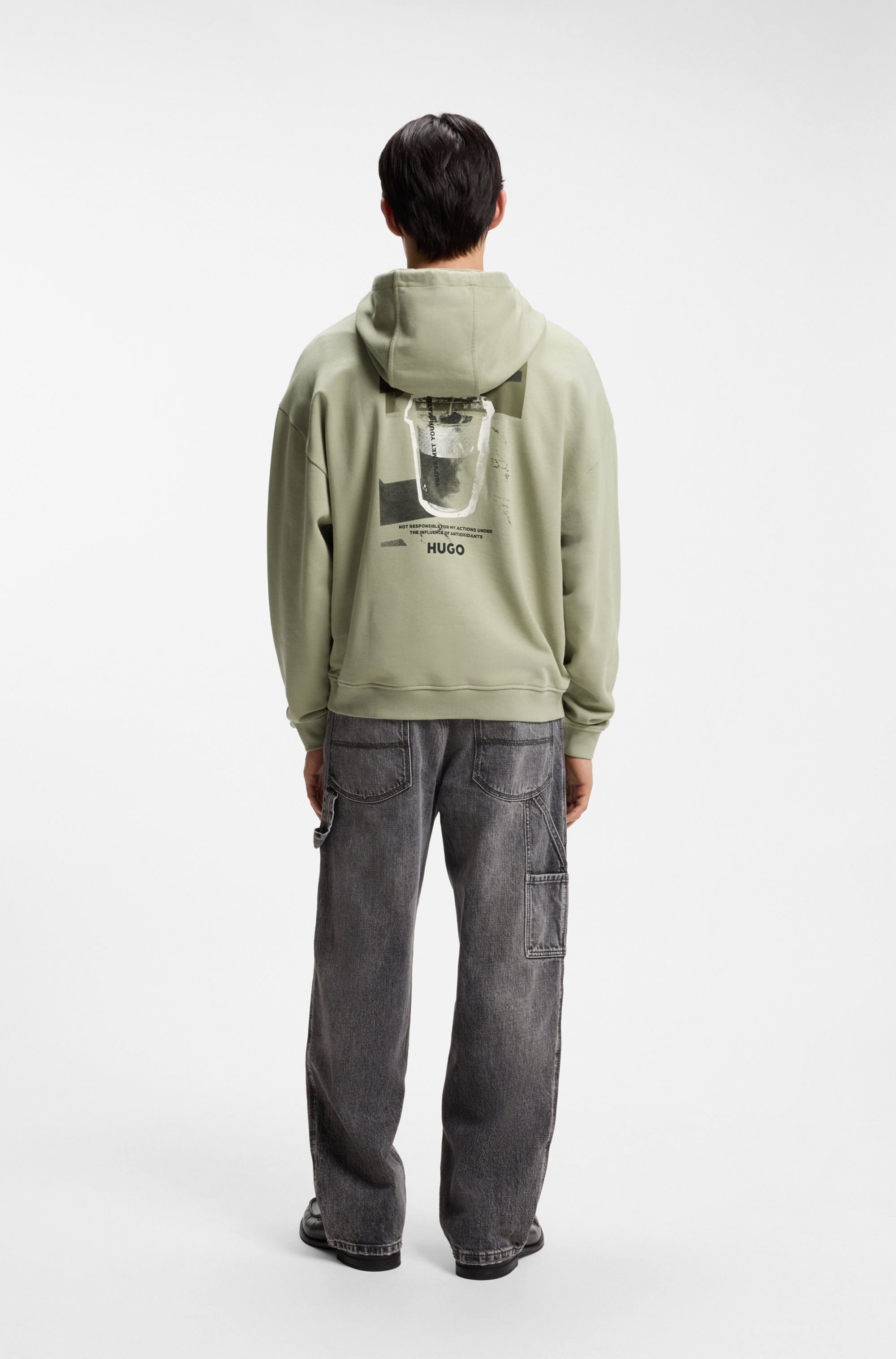 HUGO Kapuzensweatshirt »Necdysis«, Regular Fit, Kapuze mit Kordelzug, reine Baumwolle
