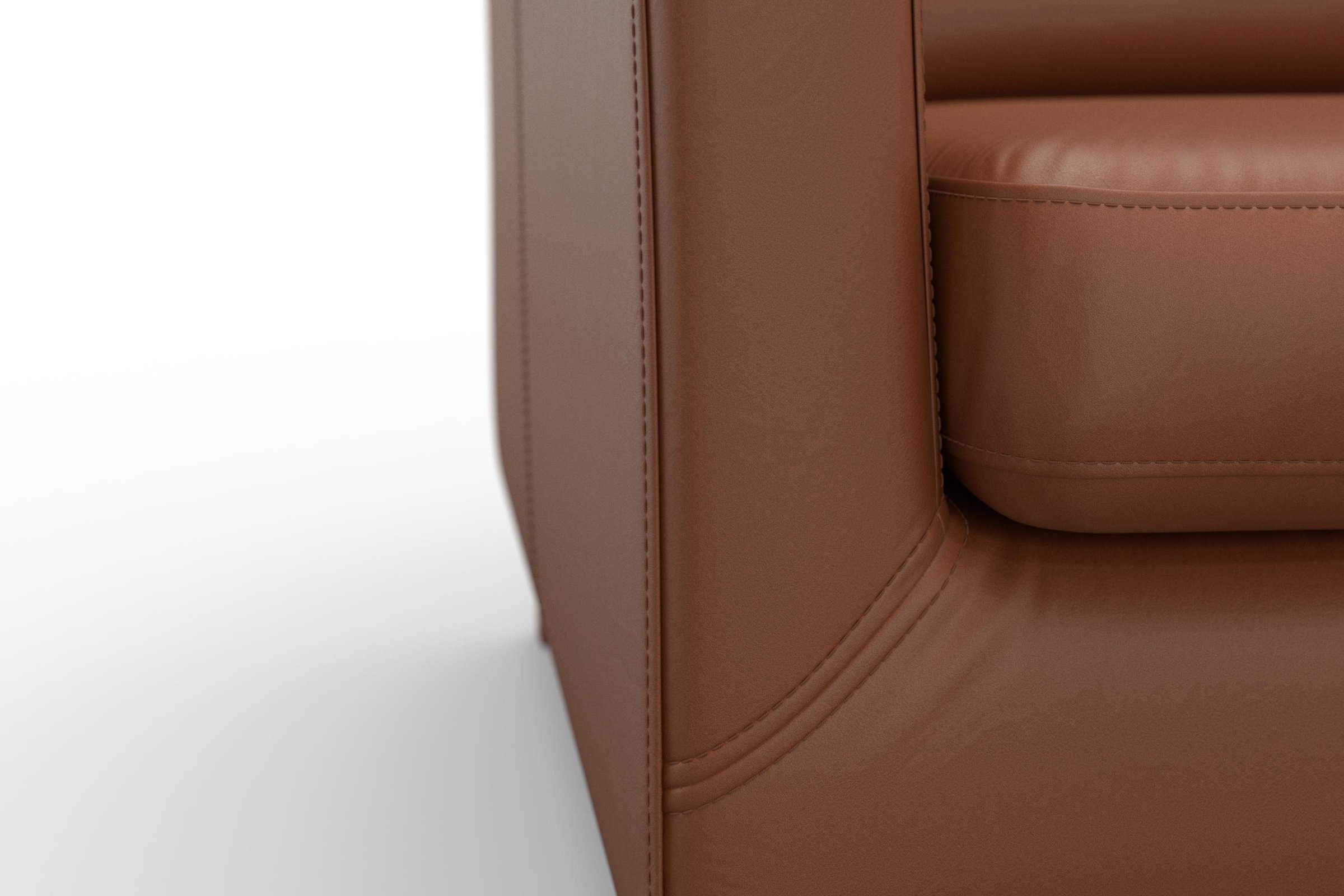machalke® 2,5-Sitzer »amadeo«, Ledersofa mit geschwungenen Armlehnen, Breite 180 cm