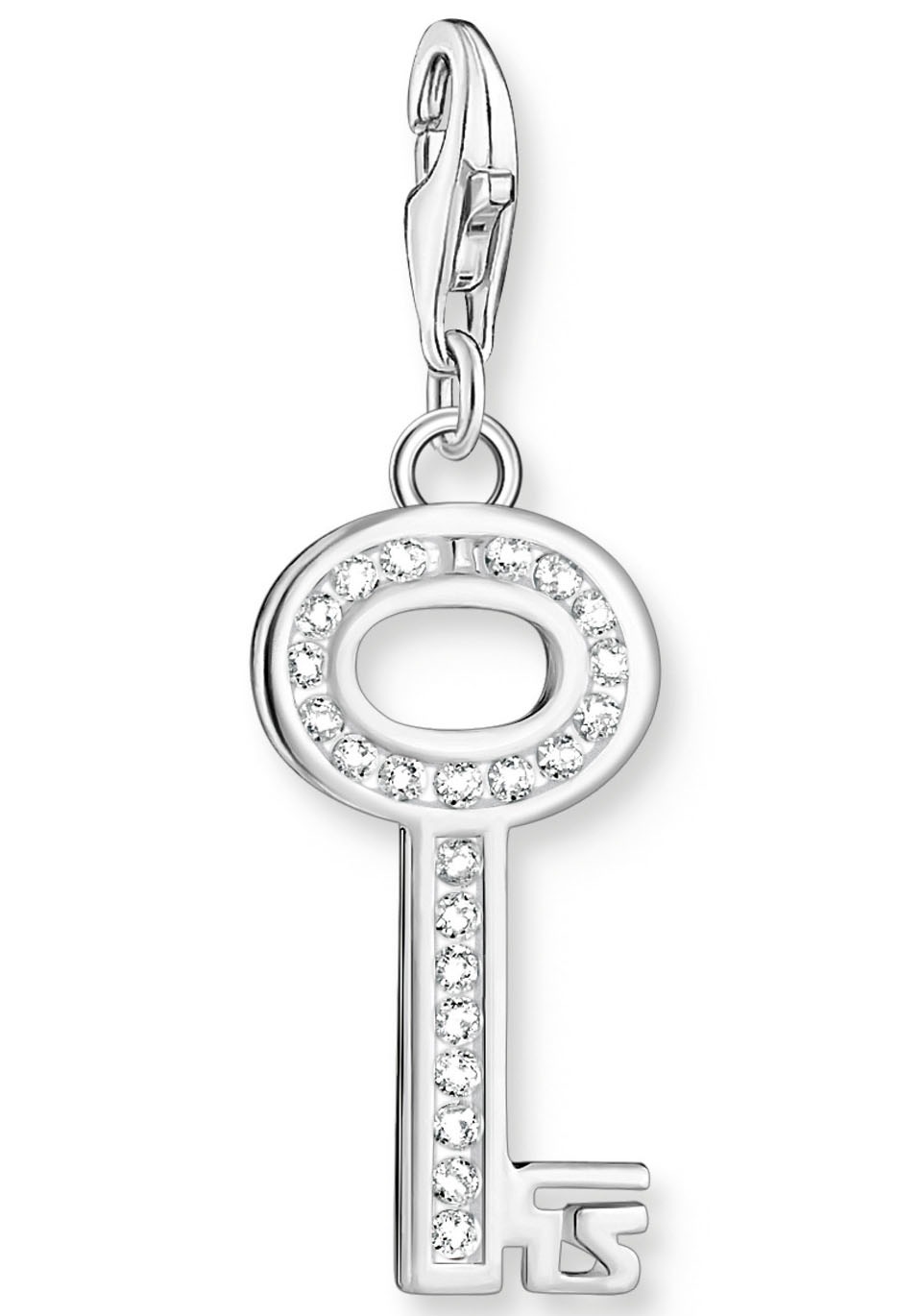 THOMAS SABO Charm-Einhänger »Schlüssel weiße Steine, 0010-051-14«, mit Zirkonia (synth.)