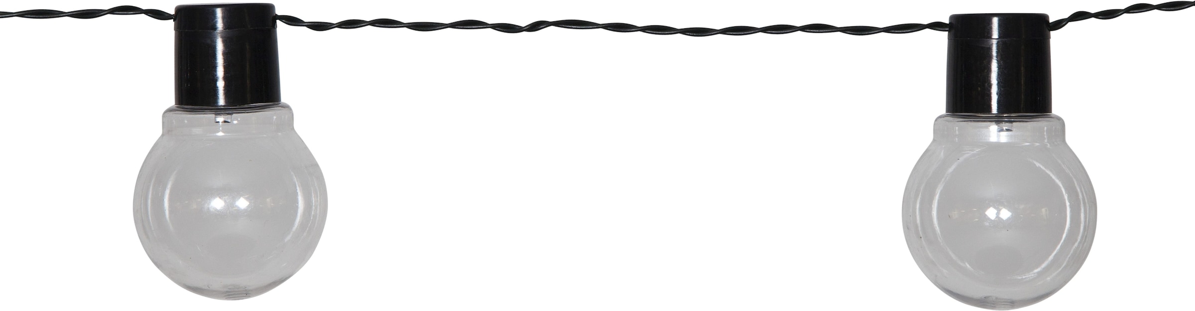 Parforce Traditional Hunting LED-Lichterkette »Partaj Solar« 10 Stk.-flammig Ø 5 cm, ca. 1,8 m + 2 m Zuleitung, klar, Kunststoff, Akku, outdoor