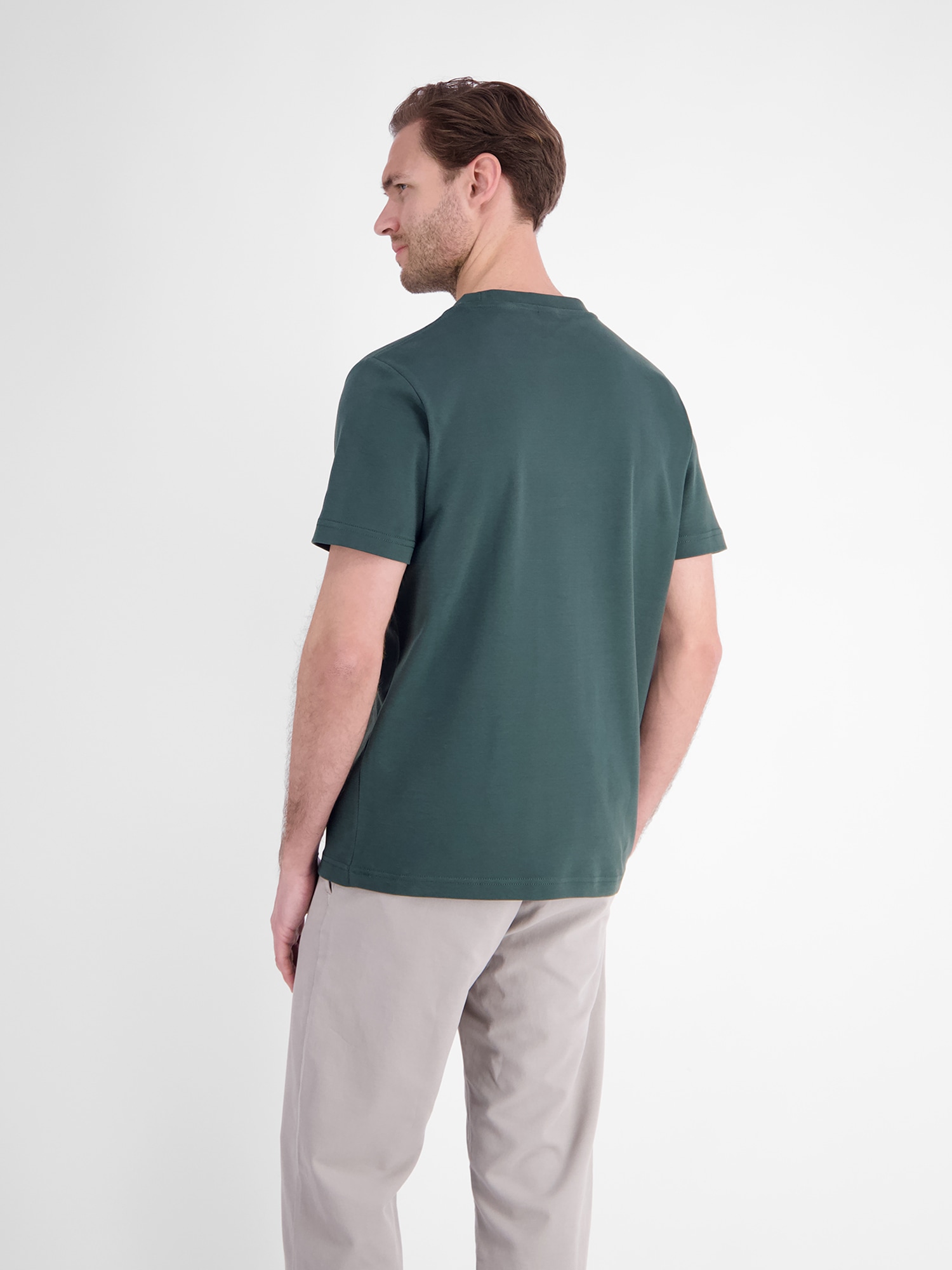 LERROS T-Shirt »Legeres T-Shirt mit Rundkragen aus reiner Baumwolle«