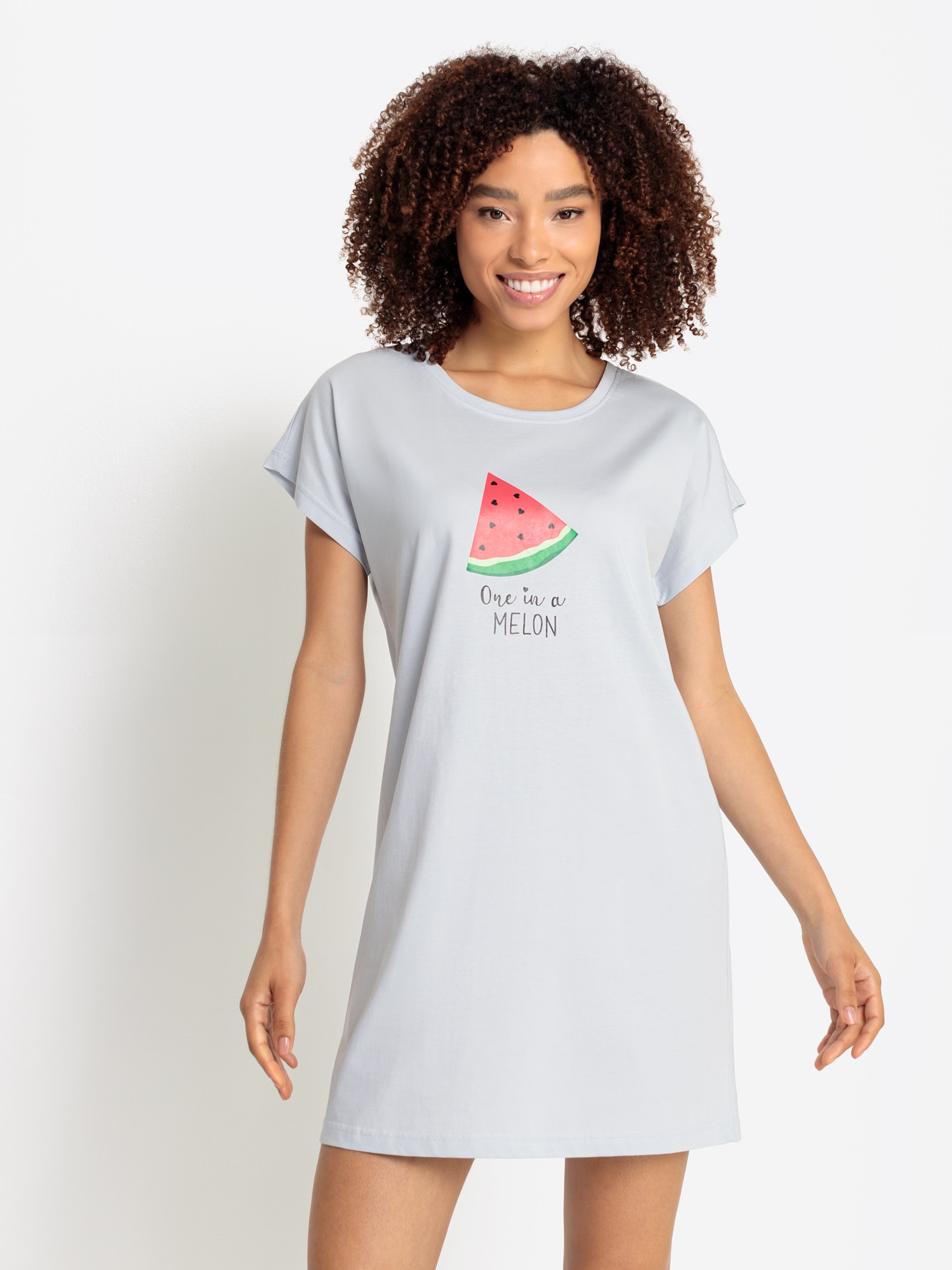 Vivance Dreams Nachthemd 1 tlg. mit Melonen-Brustprint