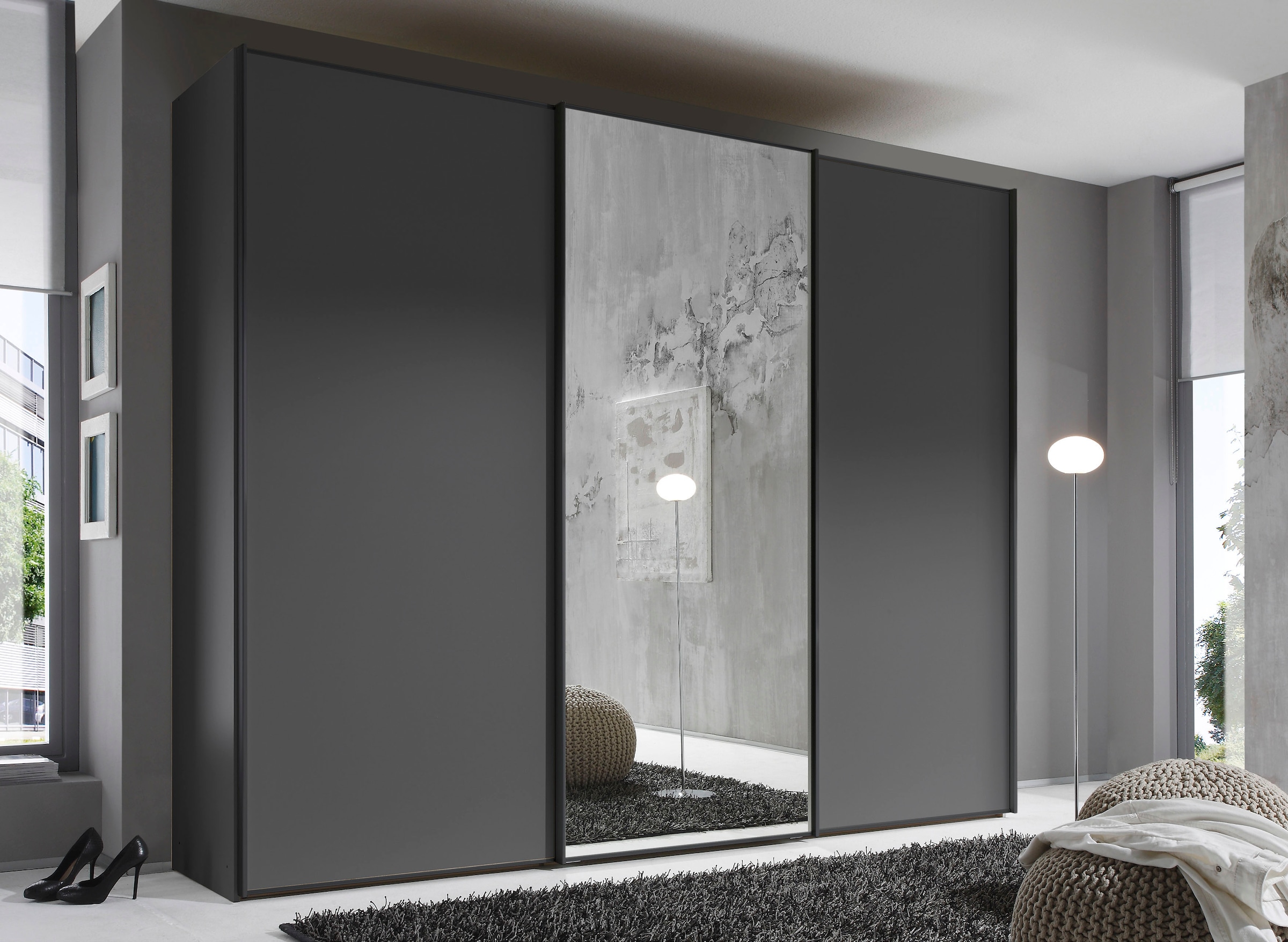 STAUD Schwebetürenschrank »Sinfonie Plus, edles Design in hochwertiger Qualität, Made in Germany« Mit Spiegeltür und vier verschiedenen Ausstattungsvarianten