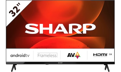 LED-Fernseher »SHARP 32FH2EA HD Ready Frameless Android TV 80cm (32 Zoll), 3X HDMI«,...