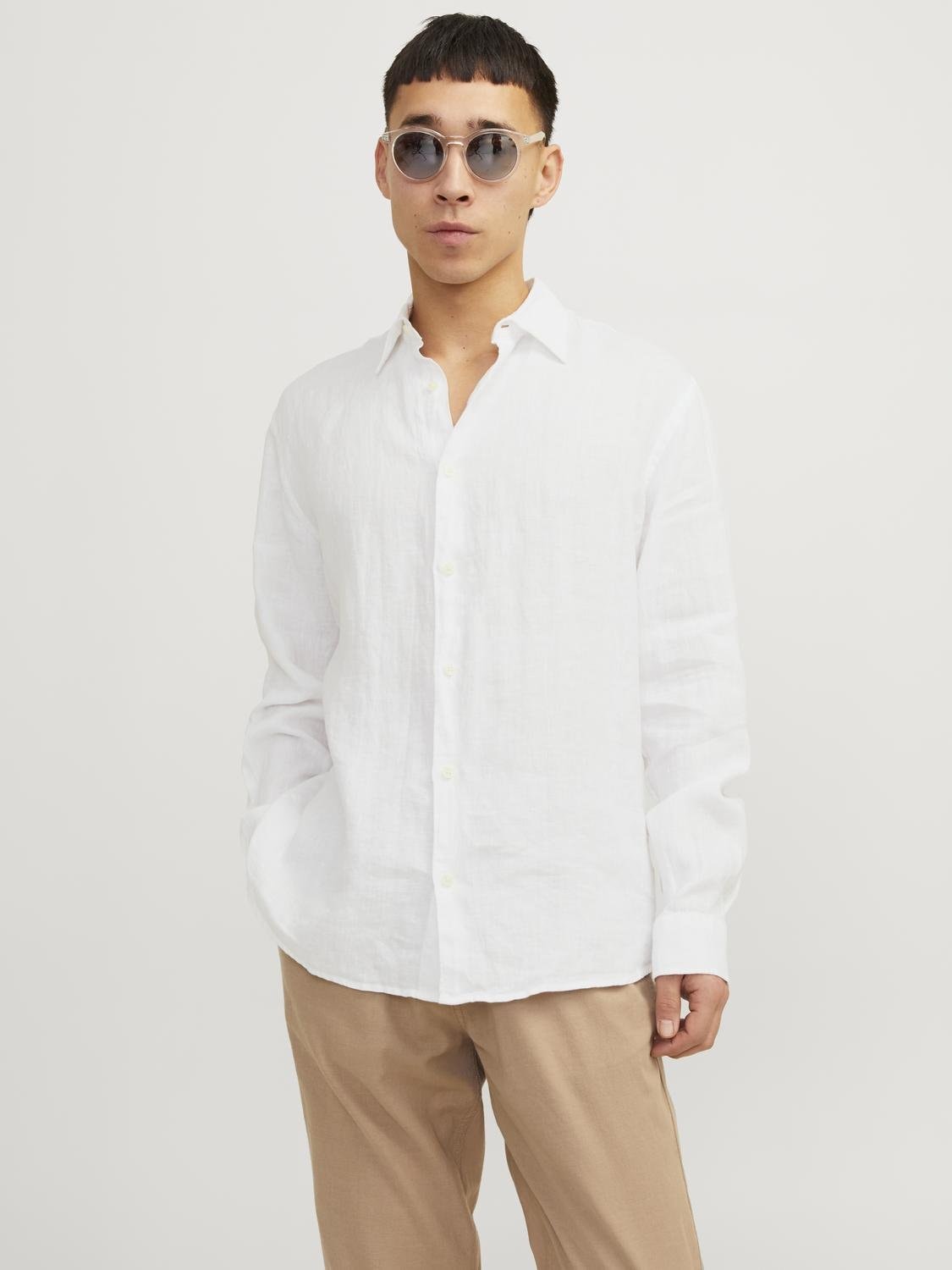 Langarmhemd »JPRCCLAWRENCE LINEN SHIRT L/S SN«