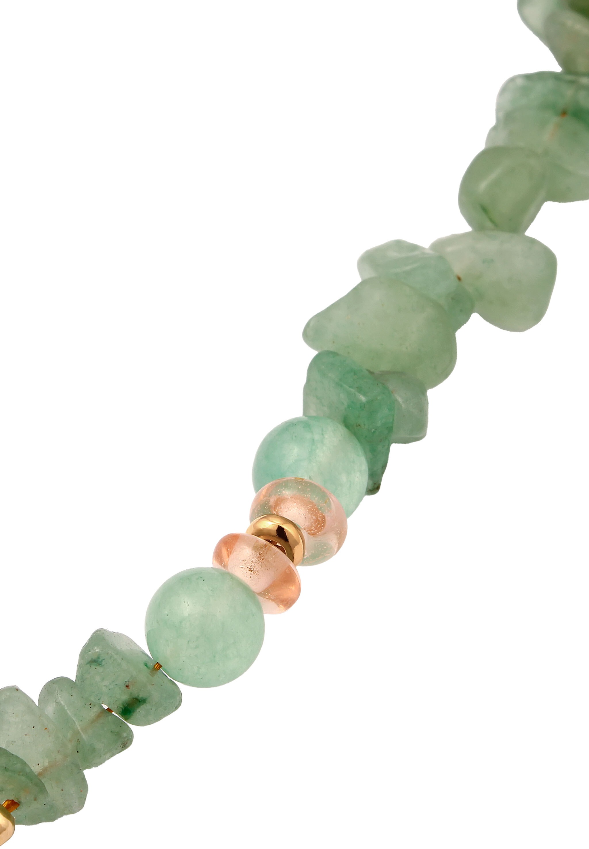 Elli Armkette »Schmuckzubehör Gürtelkette Aventurin Eis-Kristall 925 Sterling Silber vergoldet«