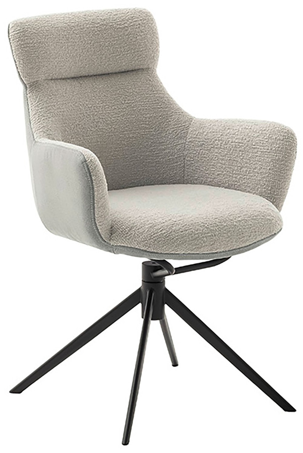 MCA furniture Esszimmerstuhl, Feingewebe, (2er-Set), drehbar 360°, Dreh- & Schwingfunktion, Sitzhöhe ca. 50 cm