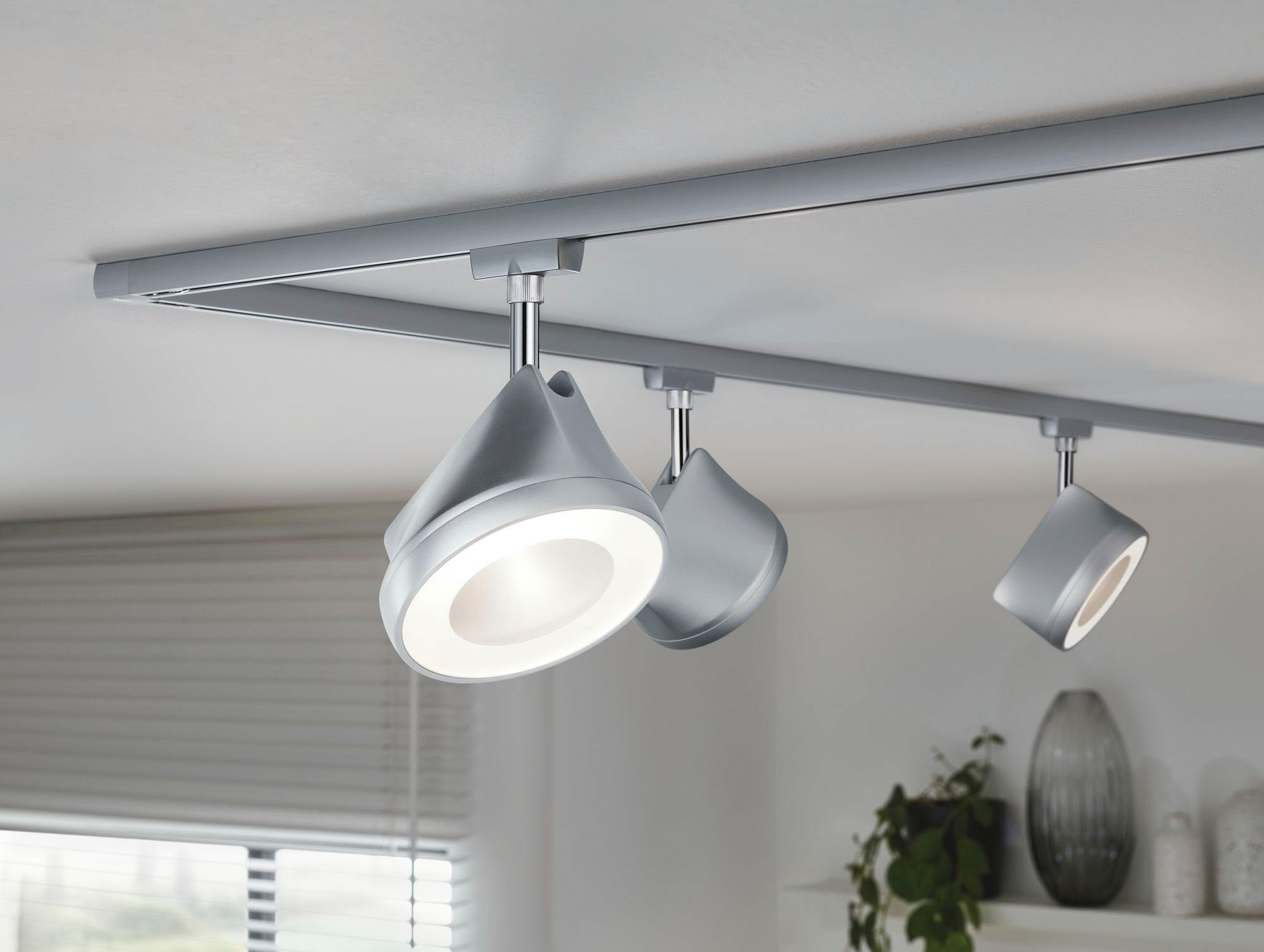 Paulmann Schienensystem-Leuchten »URail Schienenspot Arena 800lm 14W 2700K 230V Schwarz matt, Chrom«, Einzelspot, dimmbar