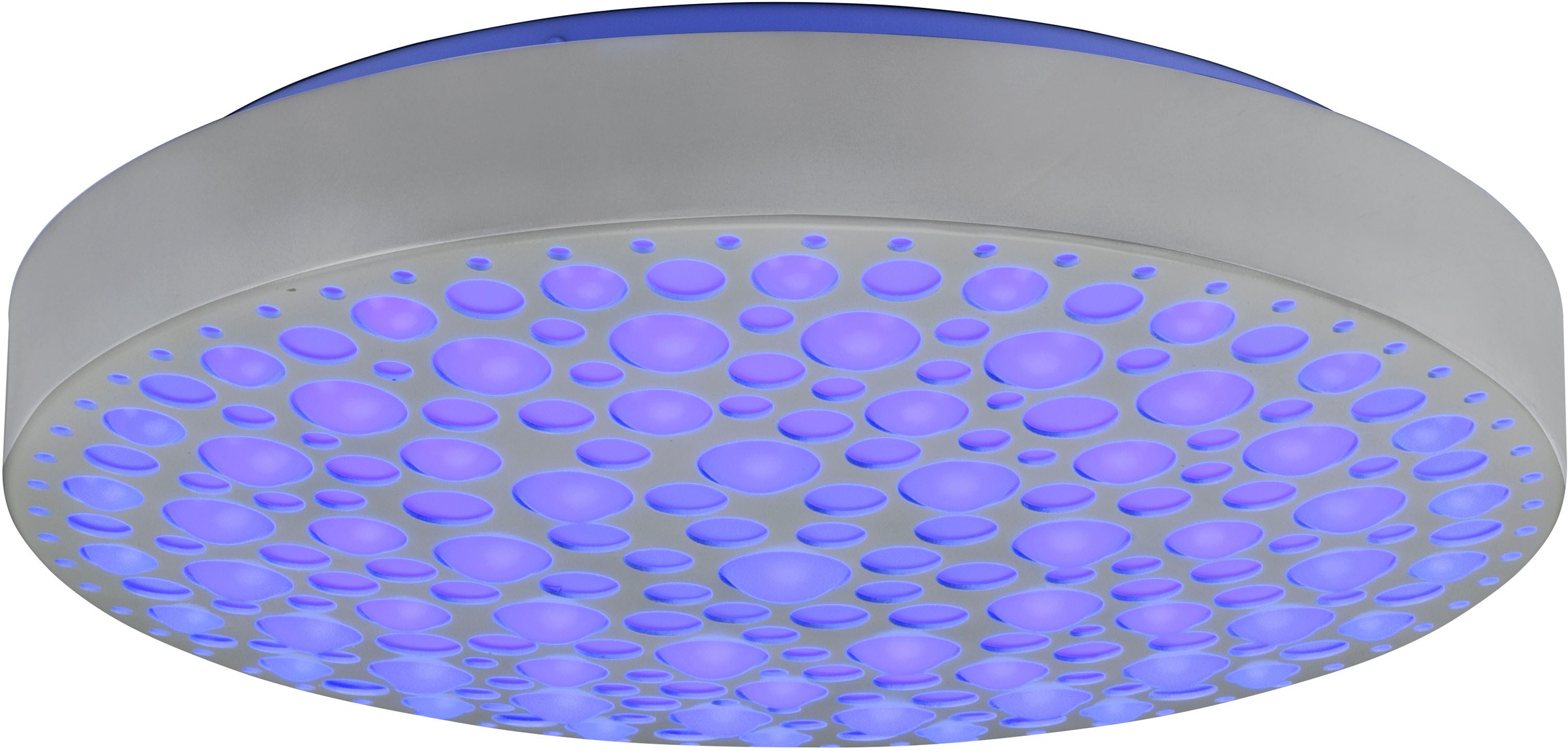 REALITY Leuchten LED Deckenleuchte »Chizu«, 1 flammig, Leuchtmittel LED-Board | LED fest integriert, Regenbogen RGB-Wechsel, dimmbar per Fernbedienung, Memory, Nachtlicht
