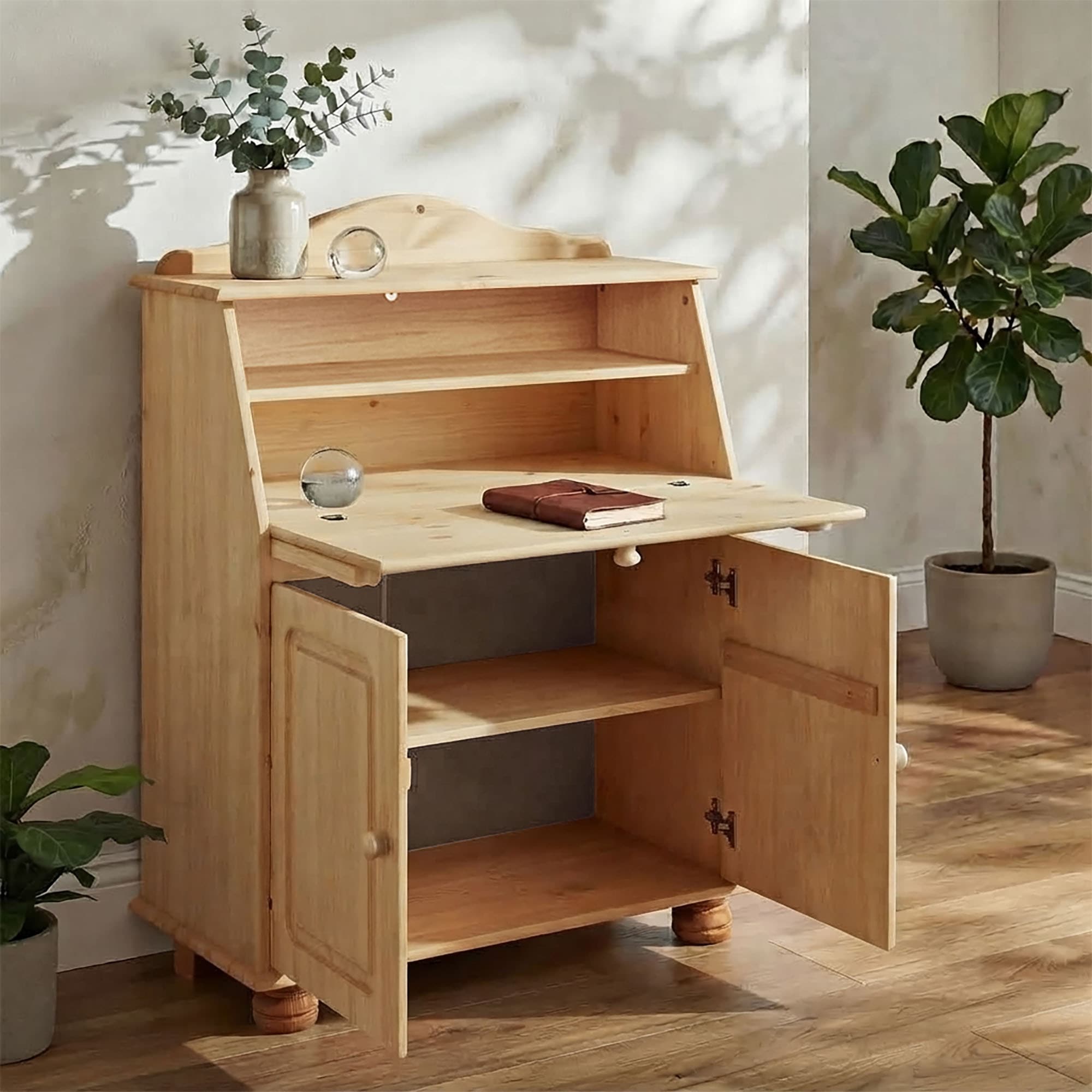 OTTO home Sekretär »Mette, Schreibtisch im Landhausstil,« aus Massivholz, Breite 82 cm