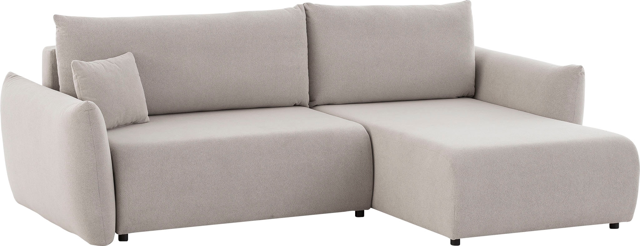 INOSIGN Ecksofa »MAVAS Schlafsofa mit Bettkasten, L-Form,« ca.257/127cm (Liegefläche 212/145 cm), Cord, Chenille, Struktur