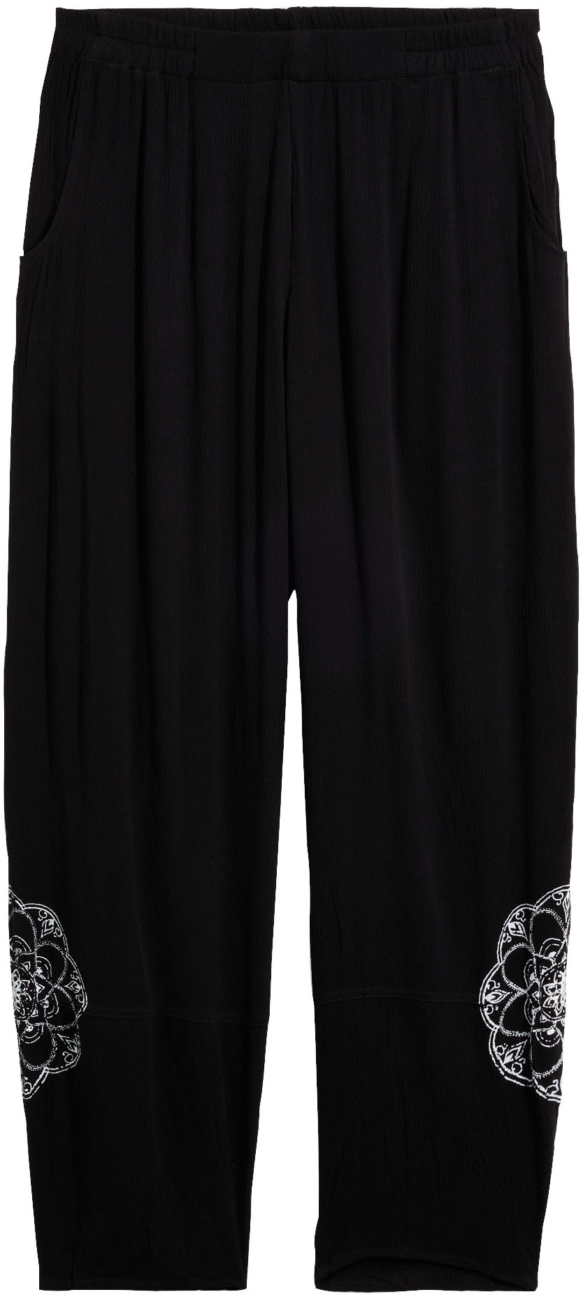 bonprix Haremshose  aus Viskose, lockere Passform, mit Mandala-Print, Casual Stil