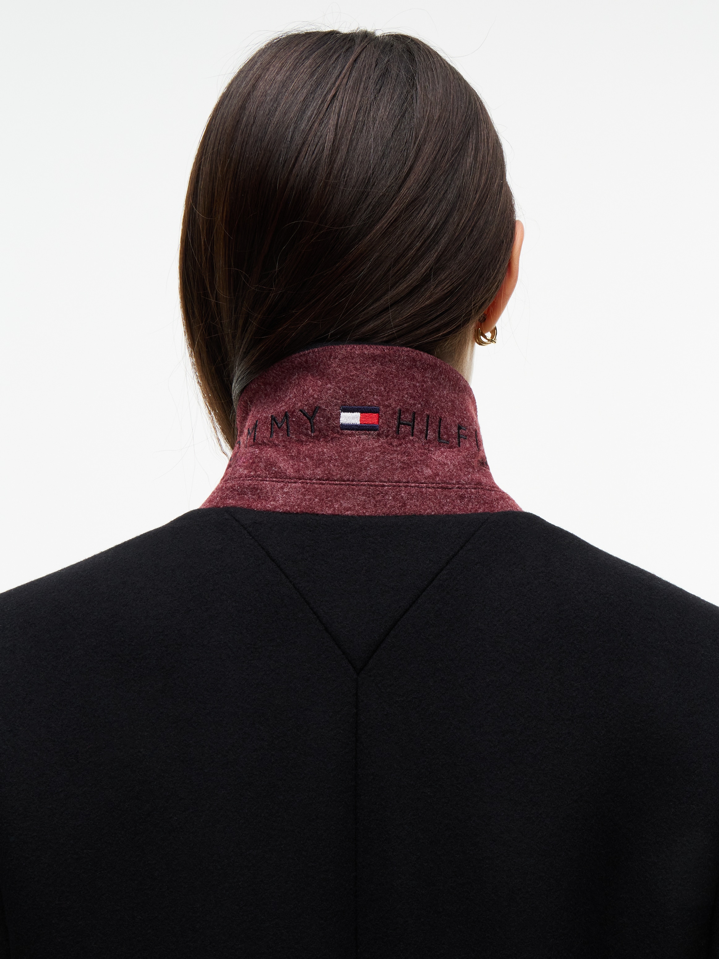 Tommy Hilfiger Kurzmantel »WOOL CLASSIC SB COAT« Materialmix, mit Wolle, auch in großen Größen