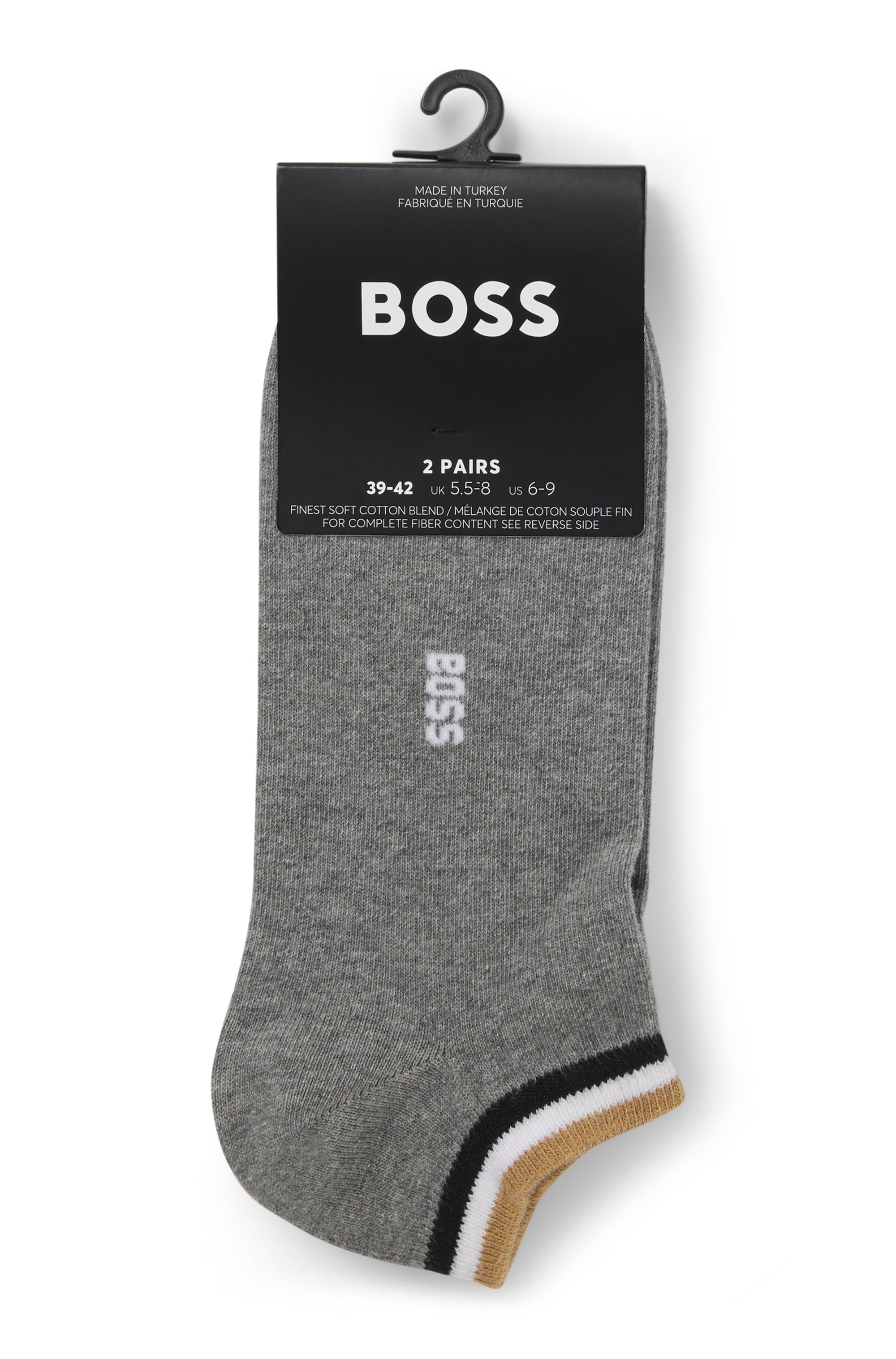BOSS Sneakersocken »2P AS Uni stripe CC« Packung, 2er,  mit geringeltem Abschluss