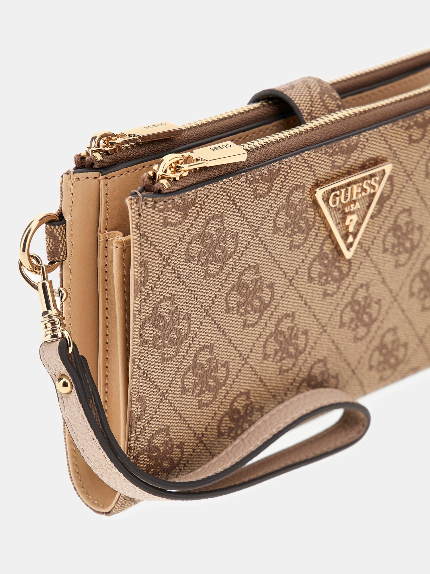 Guess Geldbörse »LAUREL II SLG DBL ZIP ORGNZR« Damen Geldbeutel, Portemonnaie mit zwei Zipperfächern