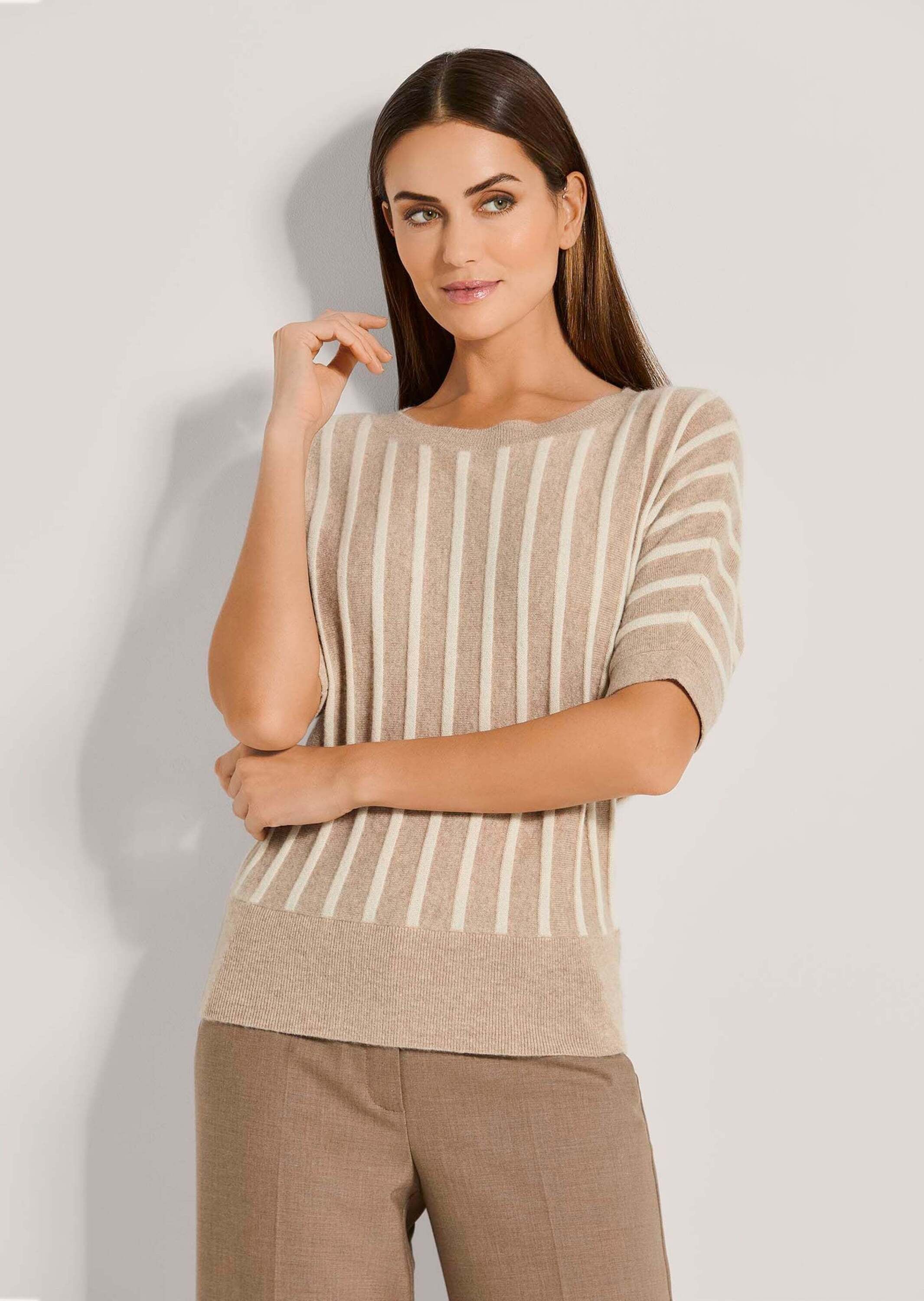 MADELEINE Longpullover »Pullover Streifenpullover aus Good Cashmere«